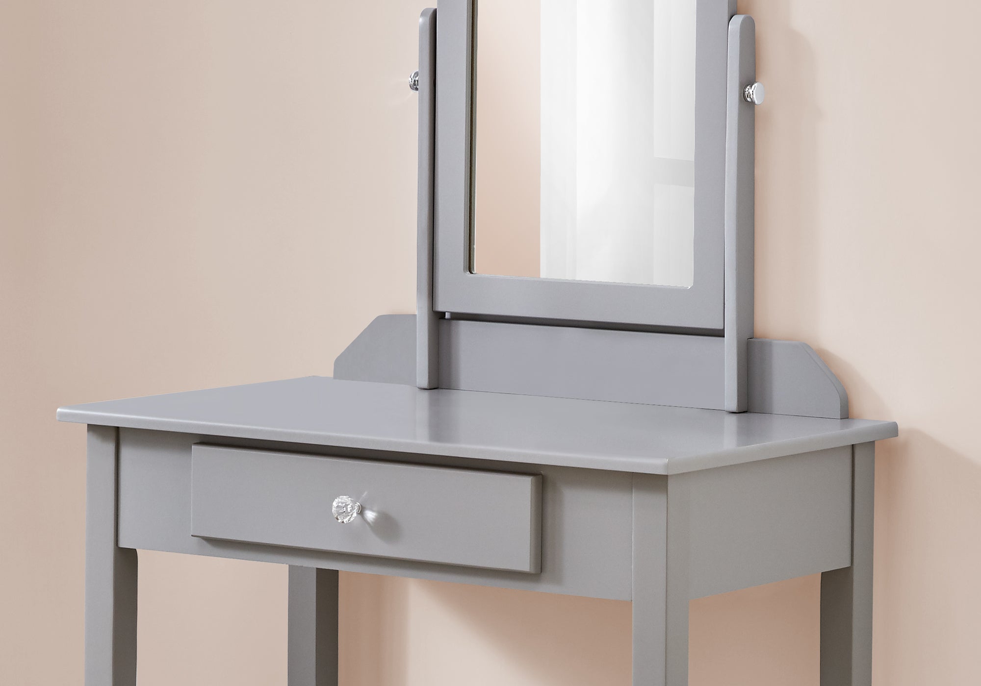 Vanity - Grey / Mirror And Storage Drawer