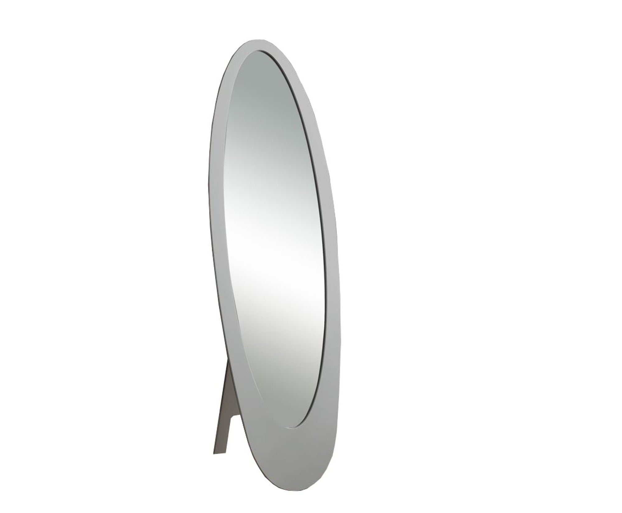 Mirror - 59H / Grey Contemporary Oval Frame
