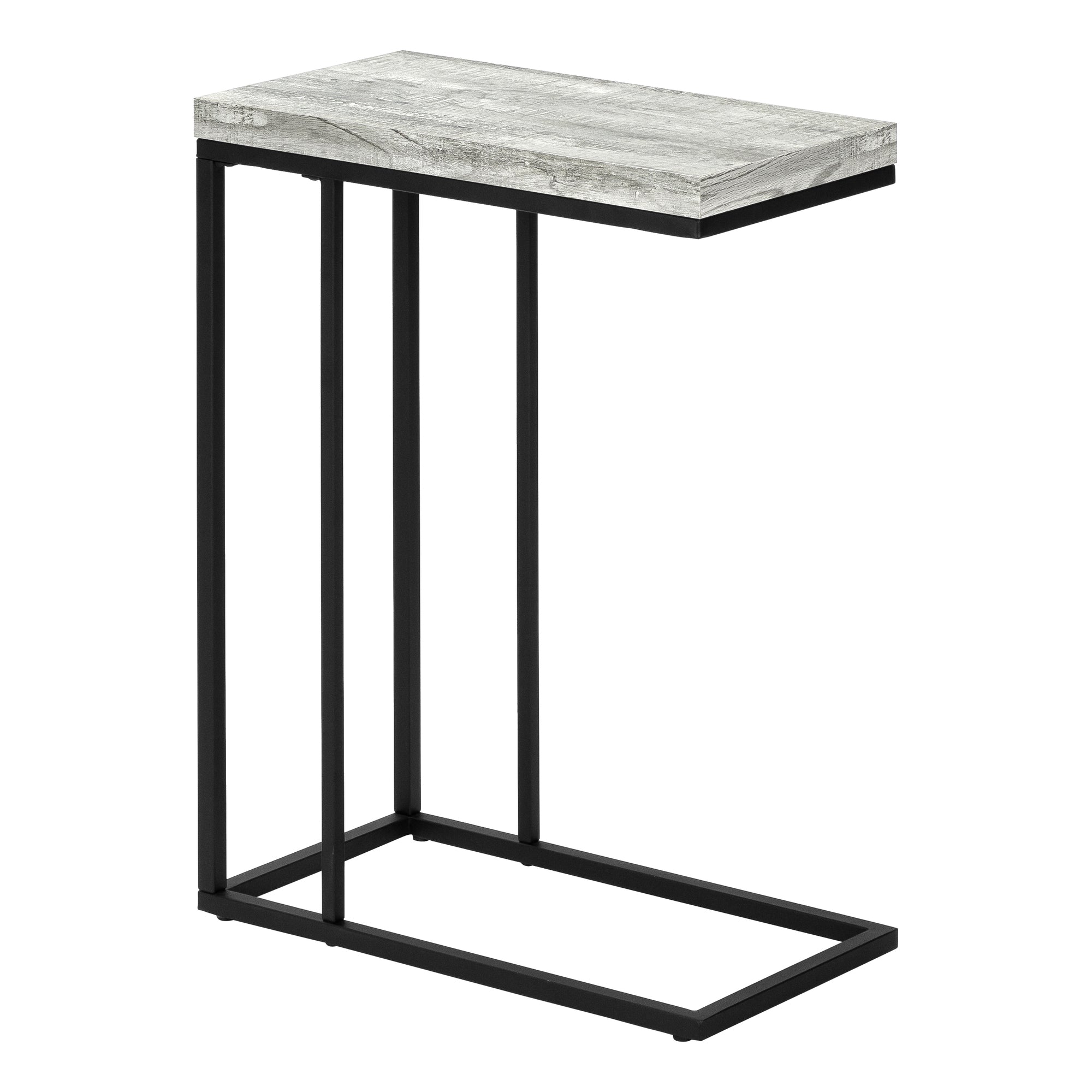 Accent Table - Grey Reclaimed Wood-Look / Black Metal