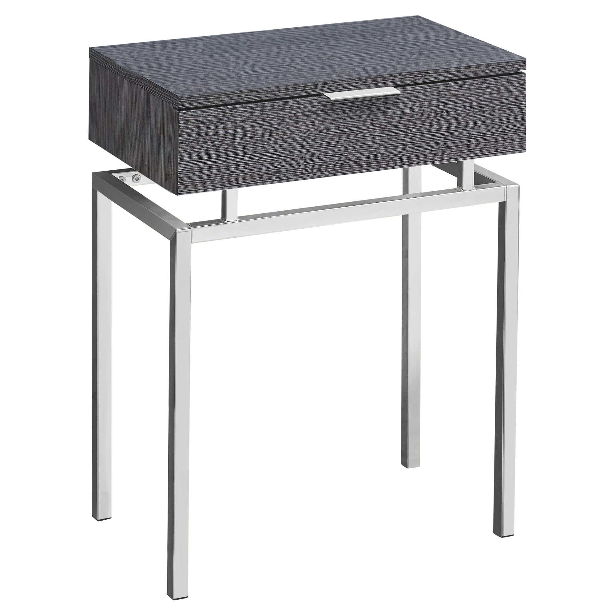 Accent Table - 24H / Grey / Chrome Metal