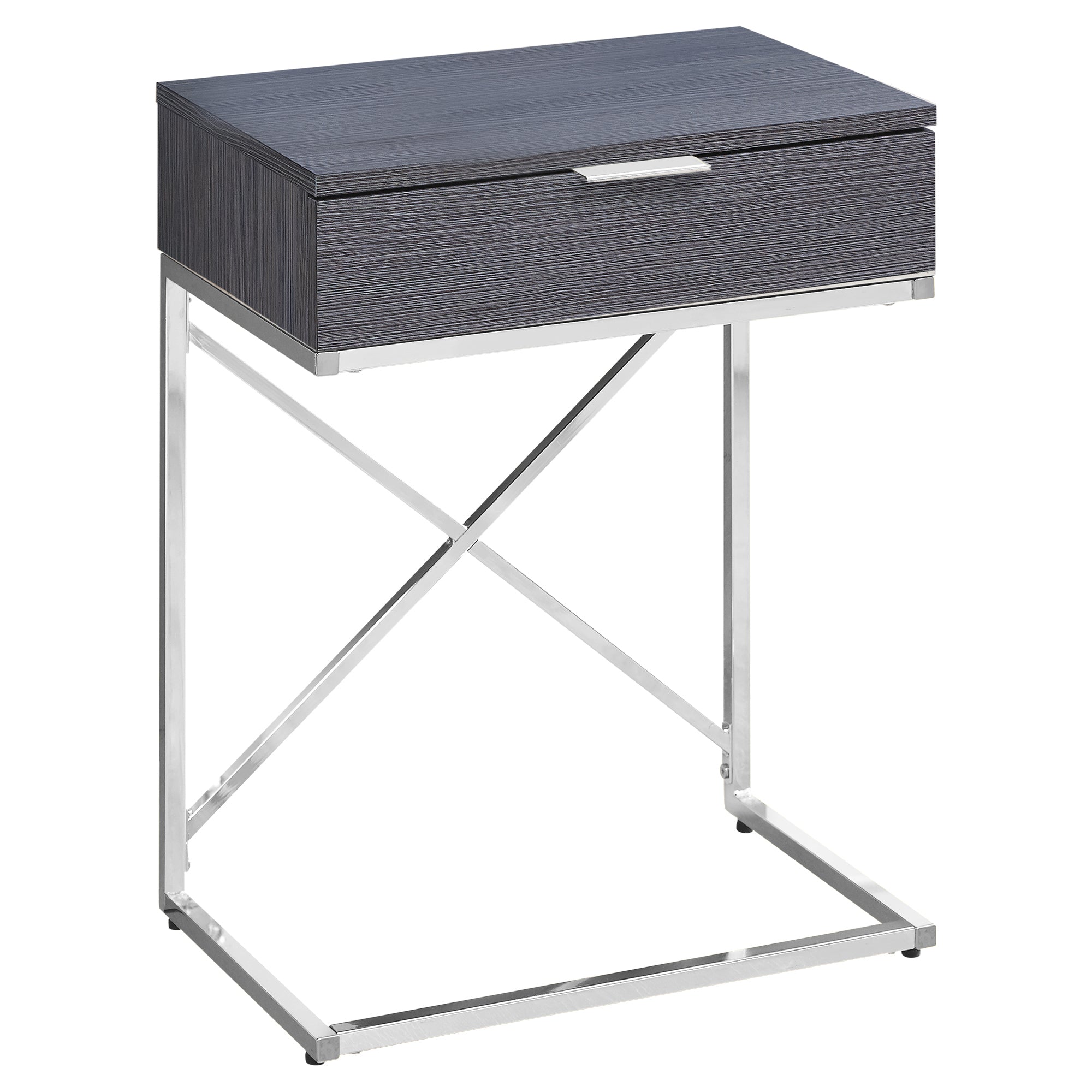 Accent Table - 24H / Grey / Chrome Metal