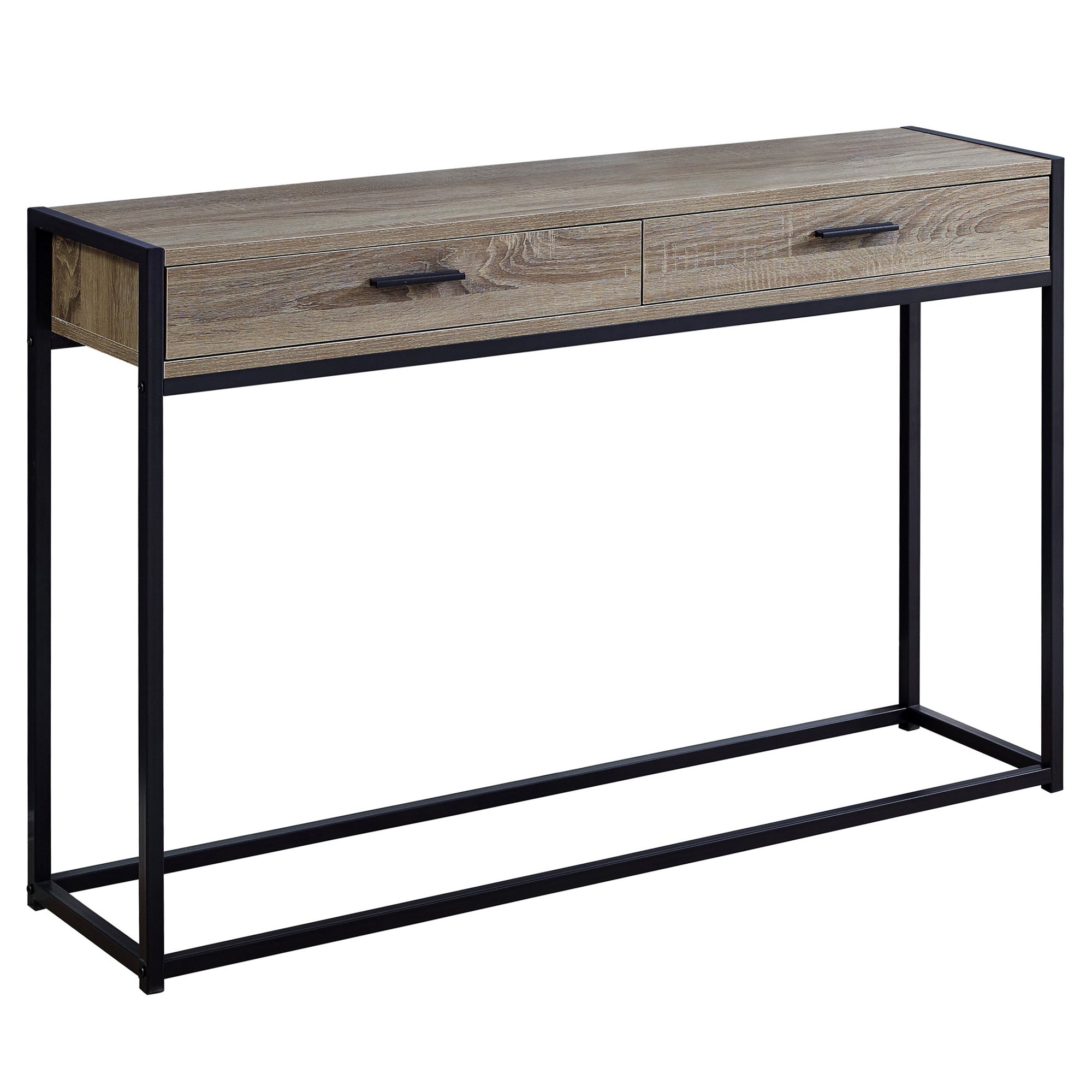 Accent Table - 48L / Dark Taupe / Black Hall Console