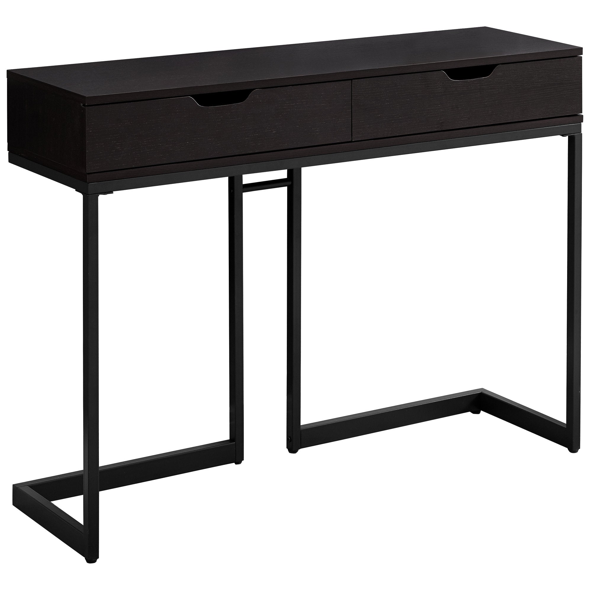 Accent Table - 42L / Espresso / Black Hall Console
