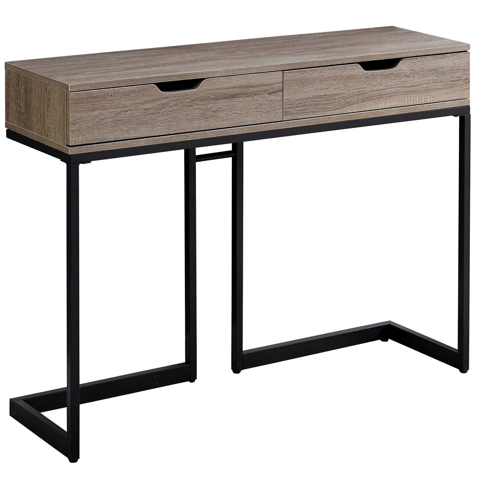 Accent Table - 42L / Dark Taupe / Black Hall Console
