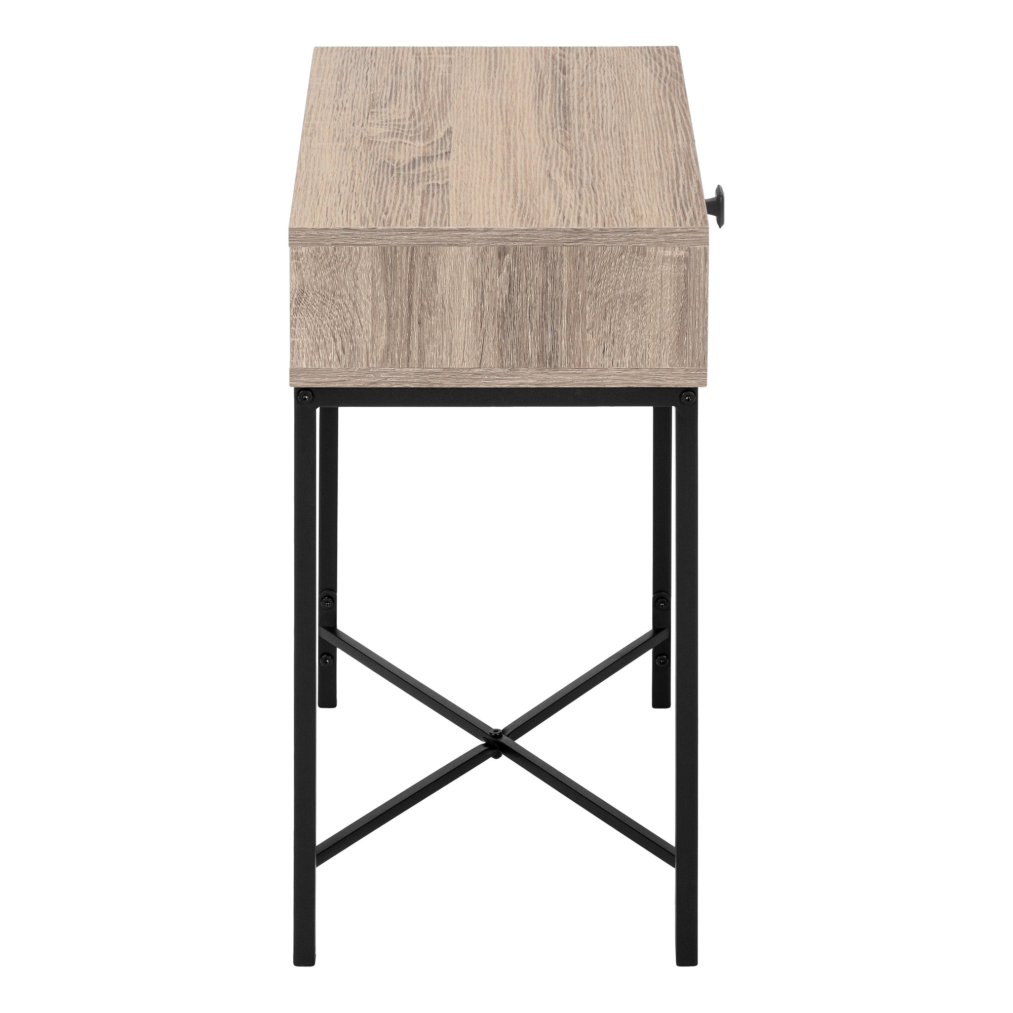 Accent Table - 22H / Dark Taupe / Black Metal