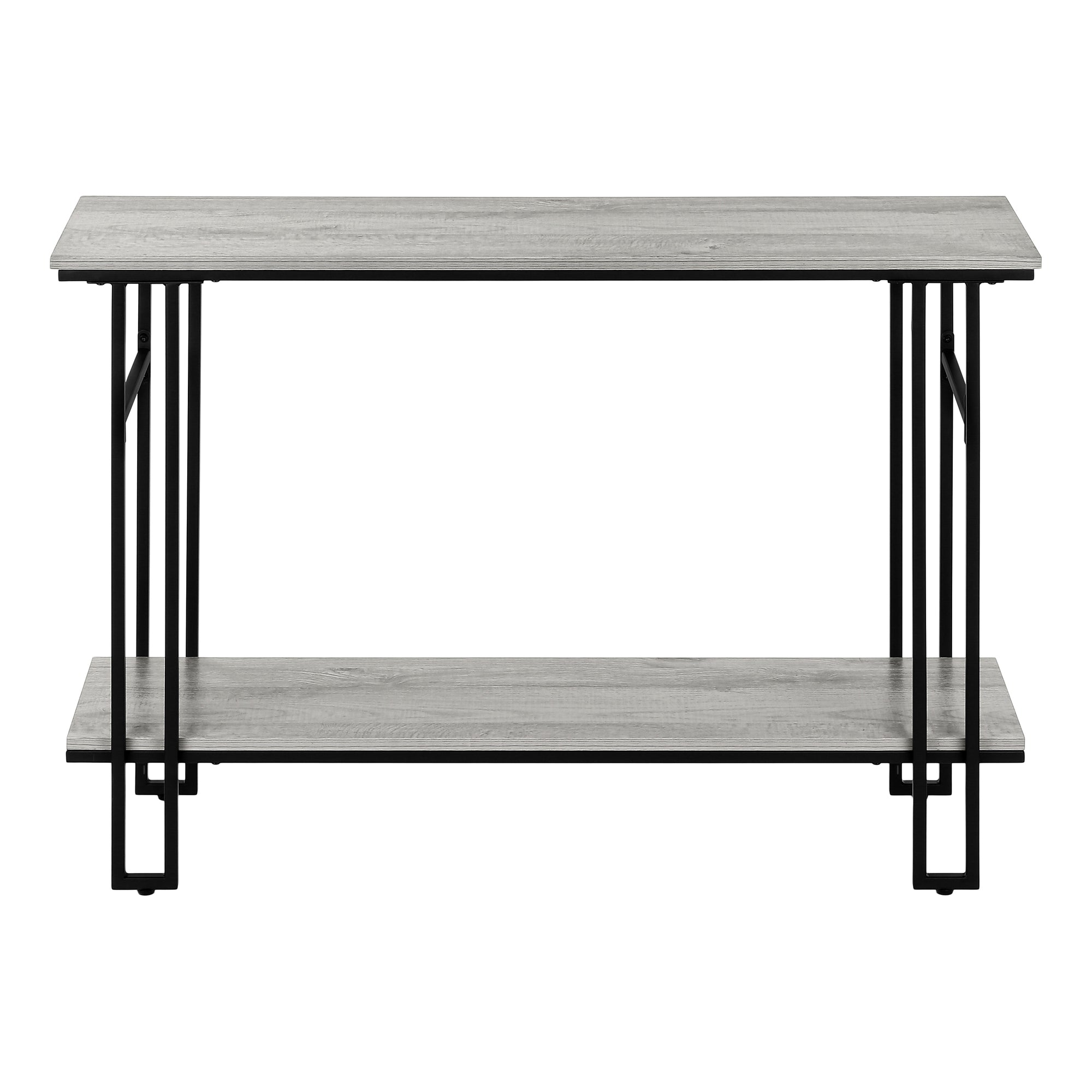 Accent Table - 48L / Grey / Black Metal Hall Console