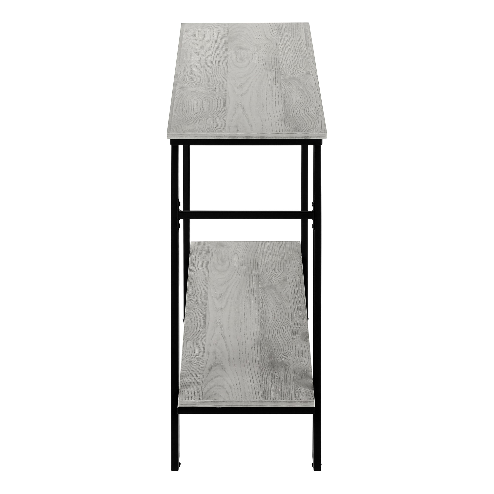 Accent Table - 48L / Grey / Black Metal Hall Console