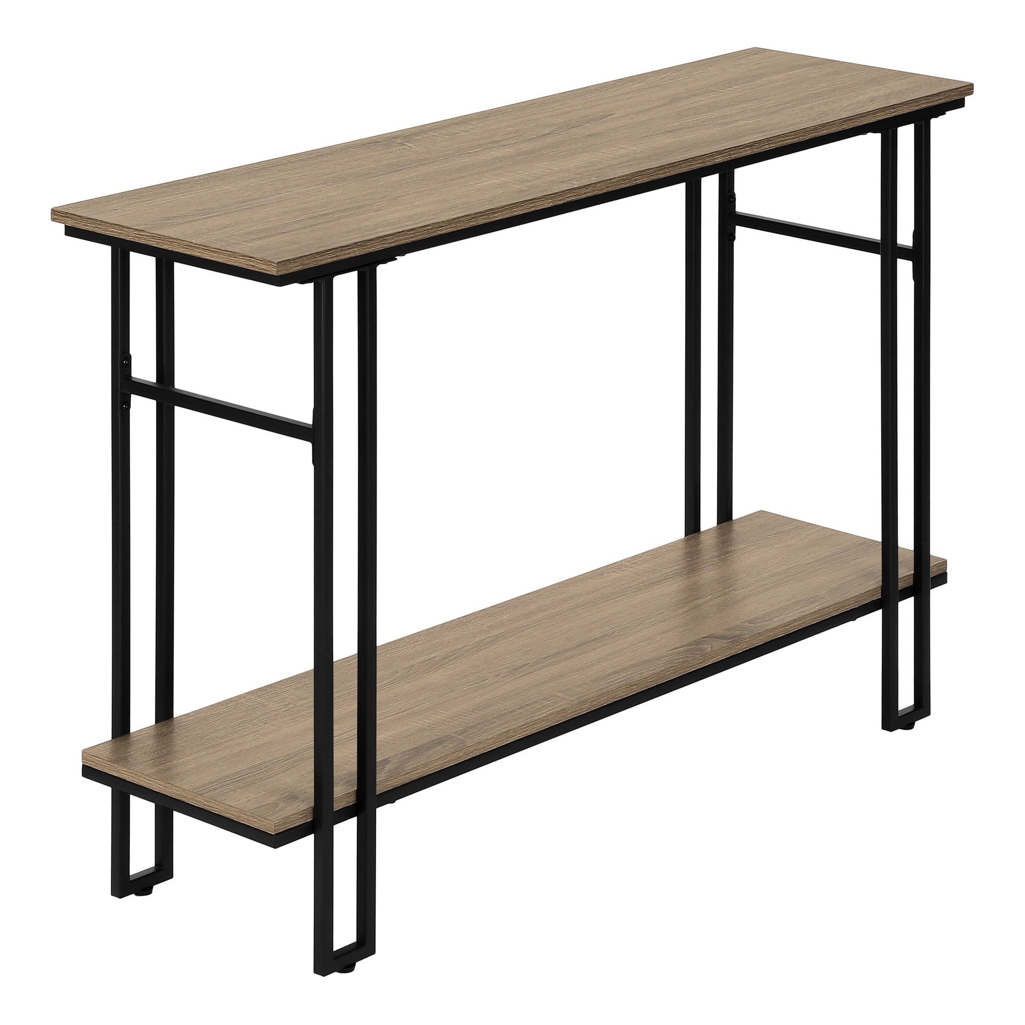 Accent Table - 48L / Taupe / Black Metal Hall Console