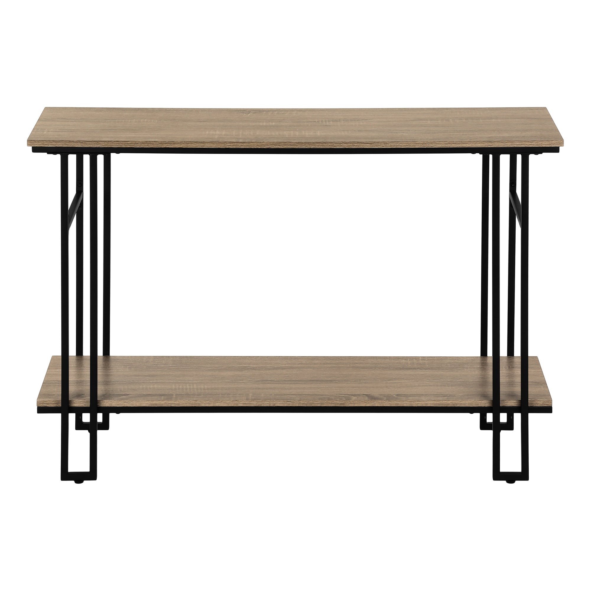 Accent Table - 48L / Taupe / Black Metal Hall Console