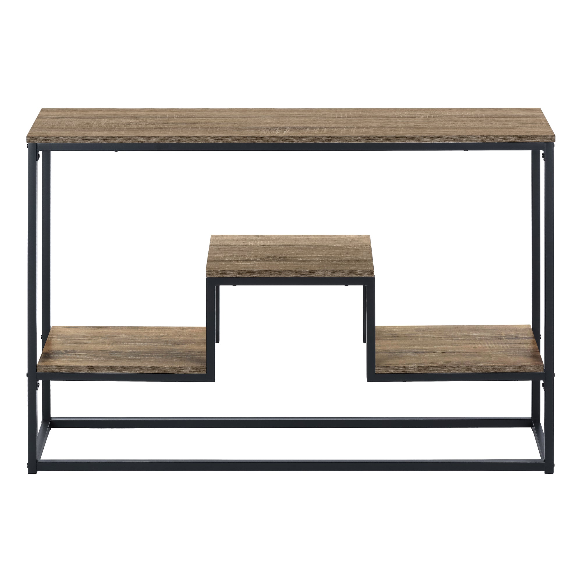 Accent Table - 48L / Taupe / Black Metal Hall Console