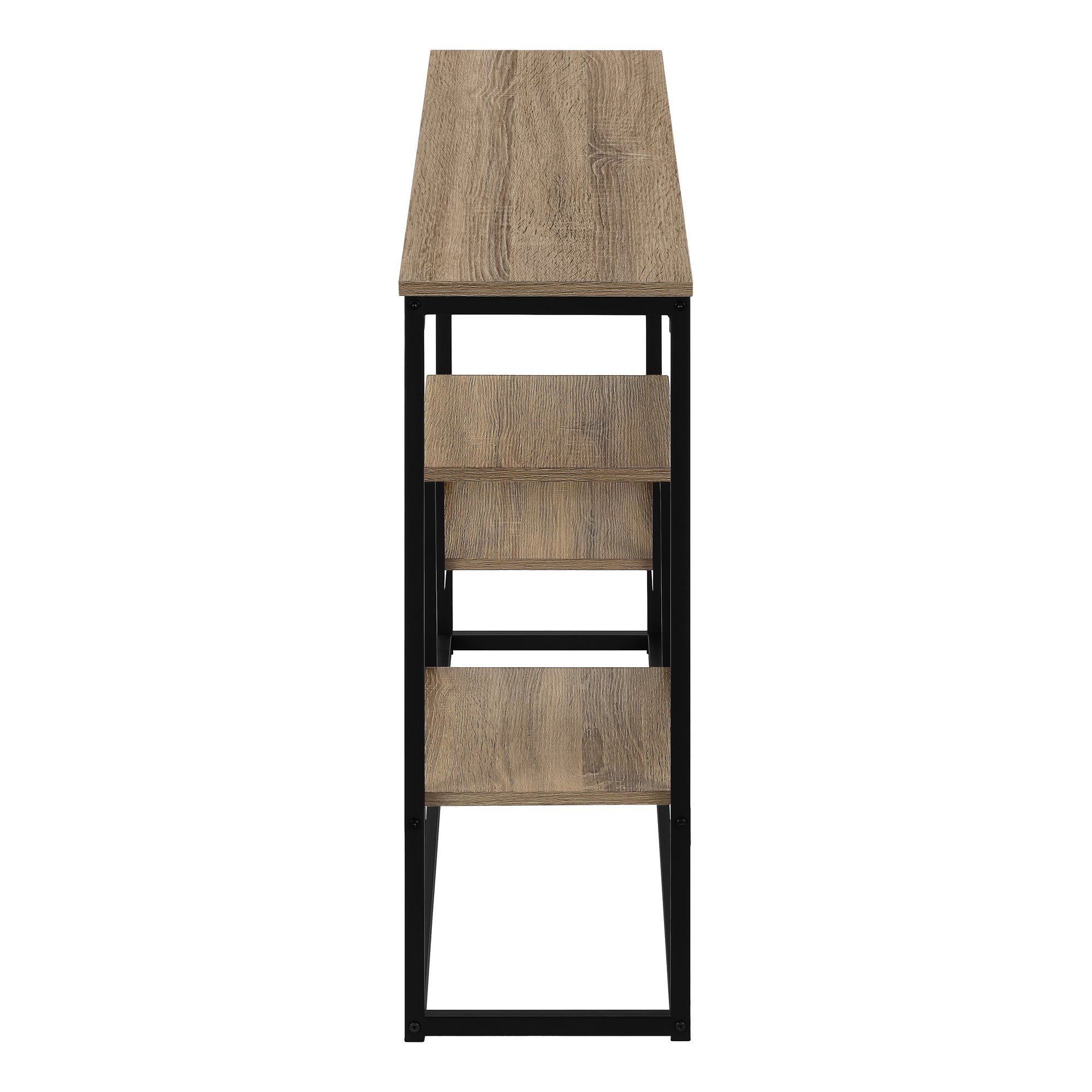 Accent Table - 48L / Taupe / Black Metal Hall Console