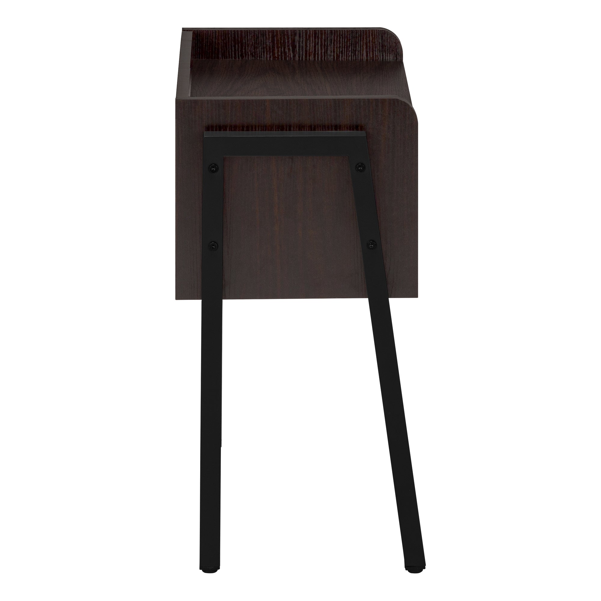 Accent Table - 23H / Espresso / Black Metal
