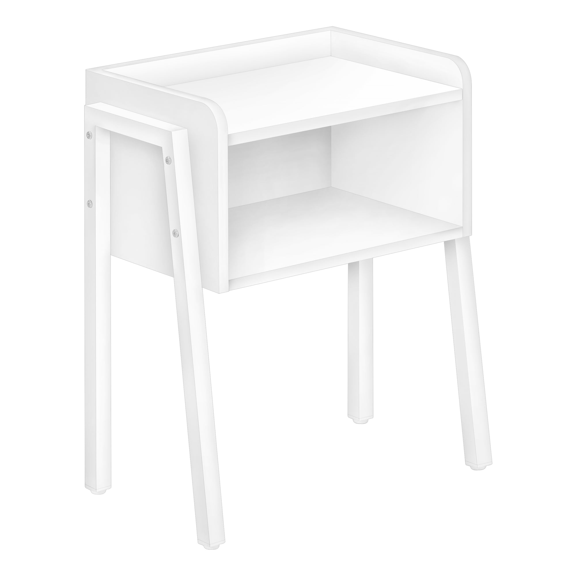 Accent Table - 23H / White / White Metal