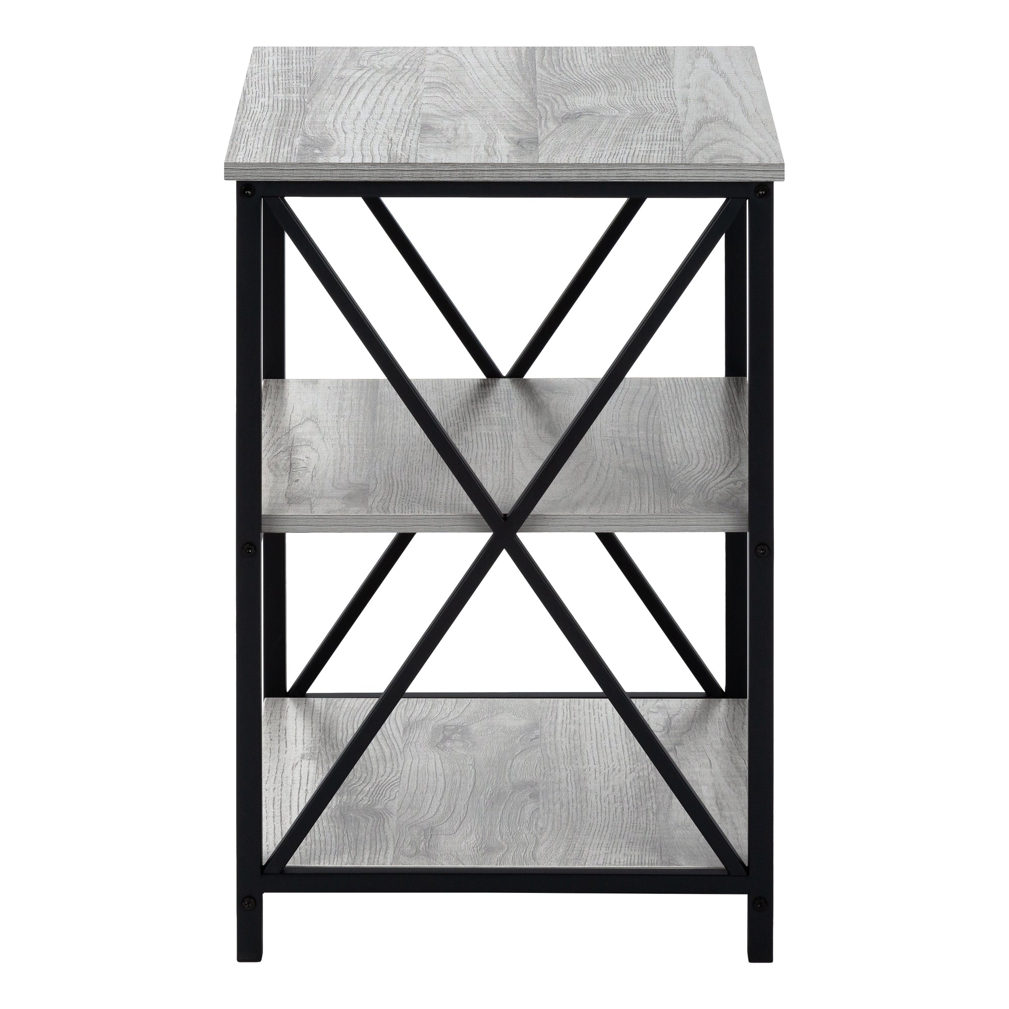 Accent Table - 26H / Grey / Black Metal