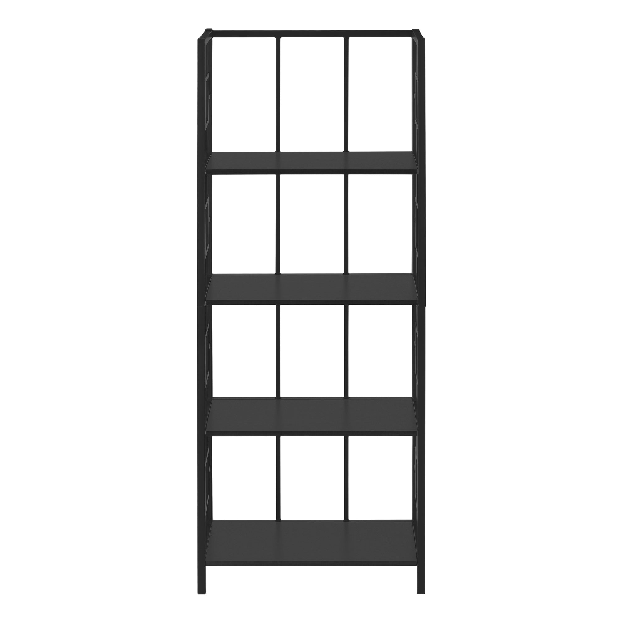 Bookcase - 62H / Black / Black Metal Etagere