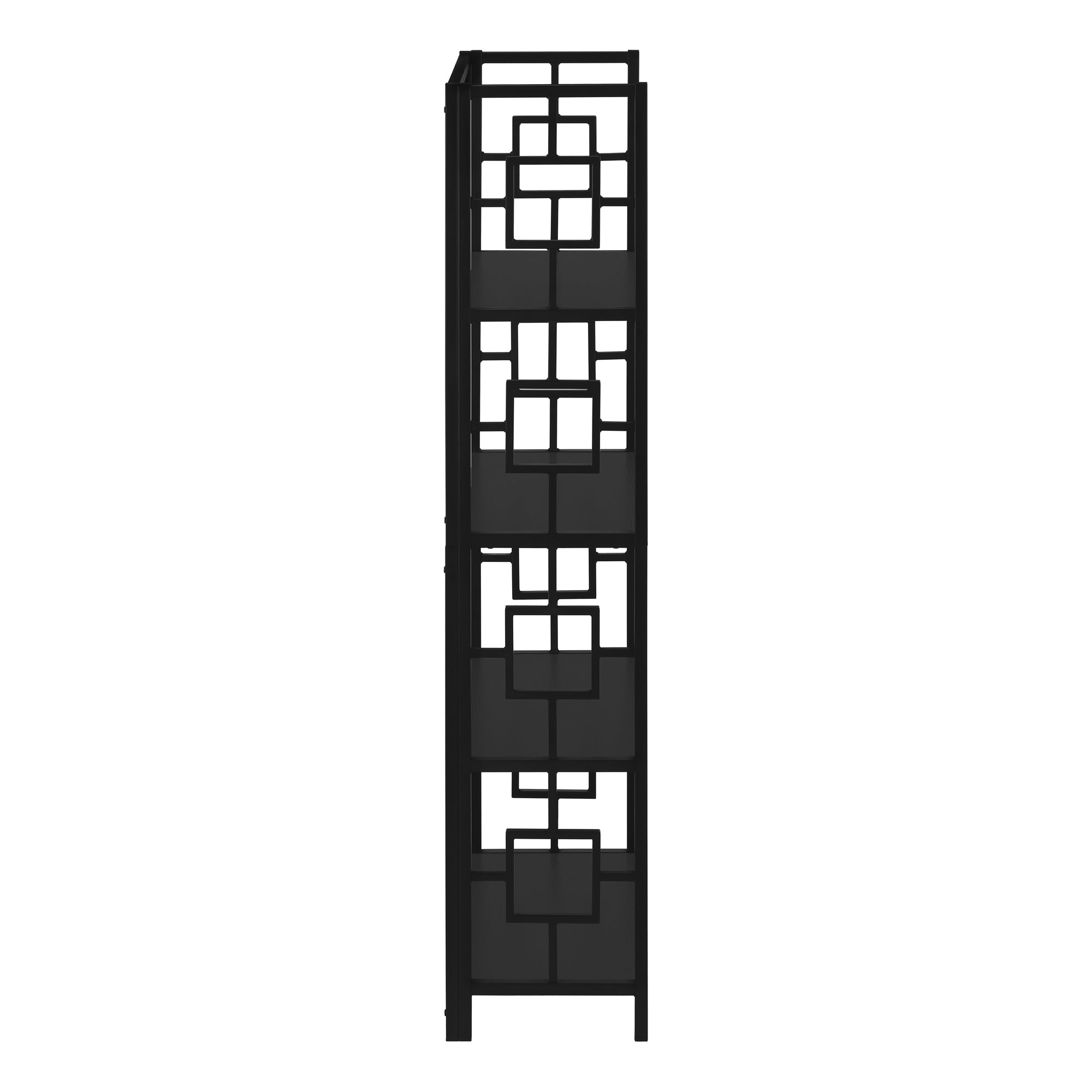 Bookcase - 62H / Black / Black Metal Etagere