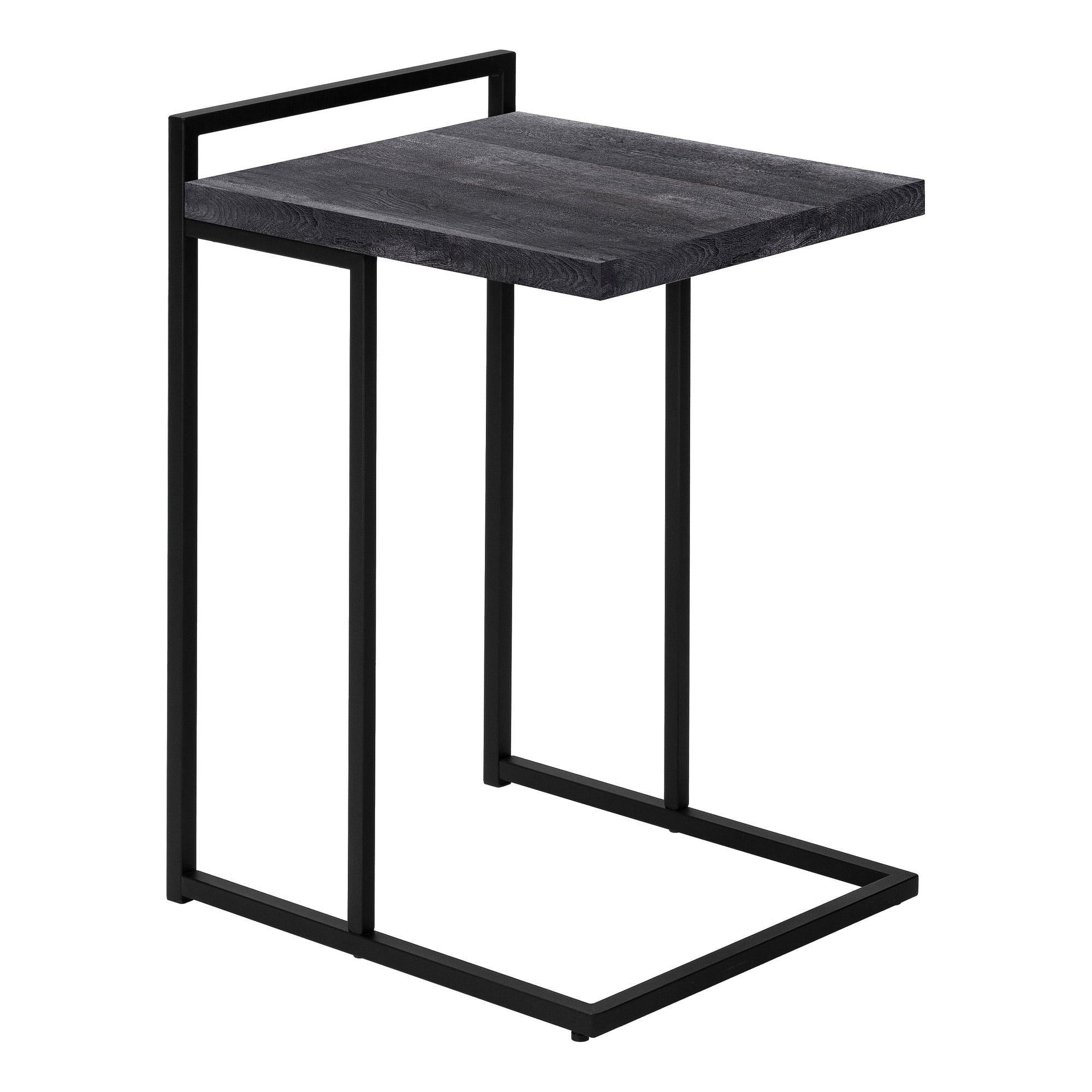 Accent Table - 25H / Black Reclaimed Wood / Black Metal