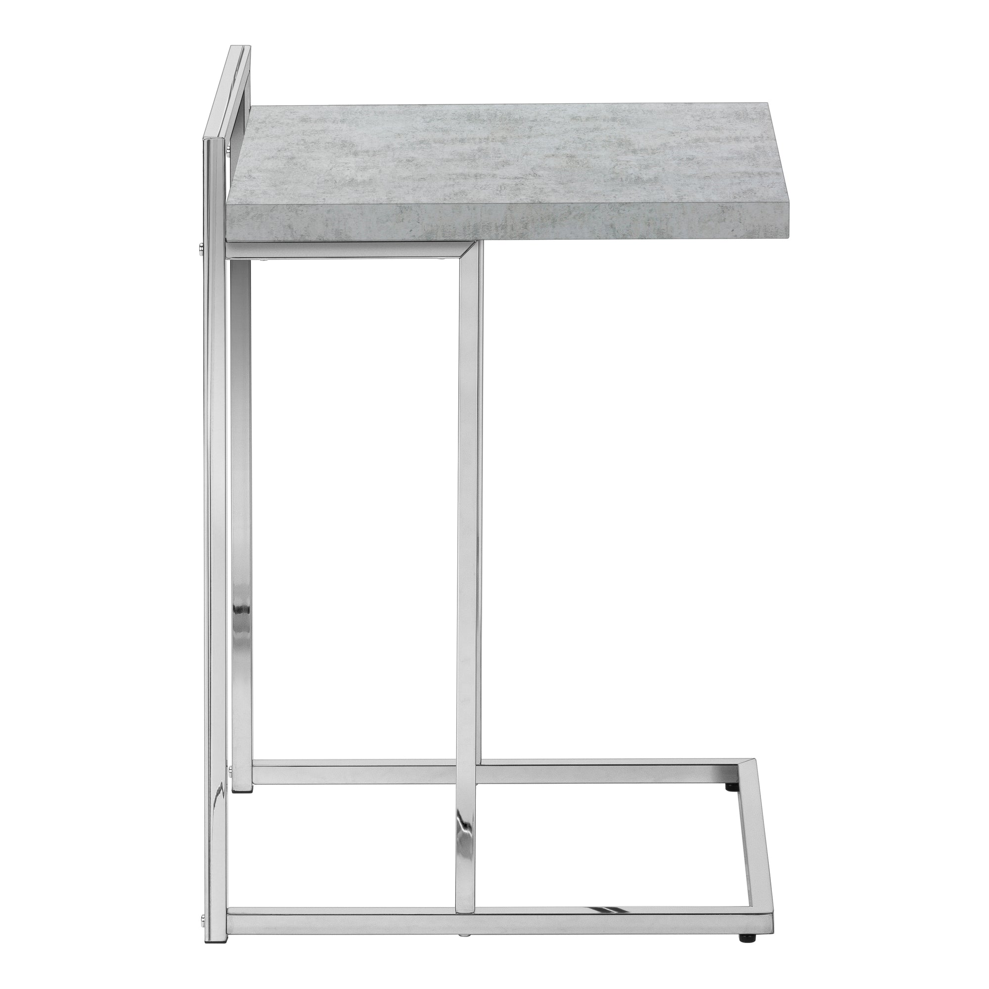Accent Table - 25H / Grey Cement / Chrome Metal