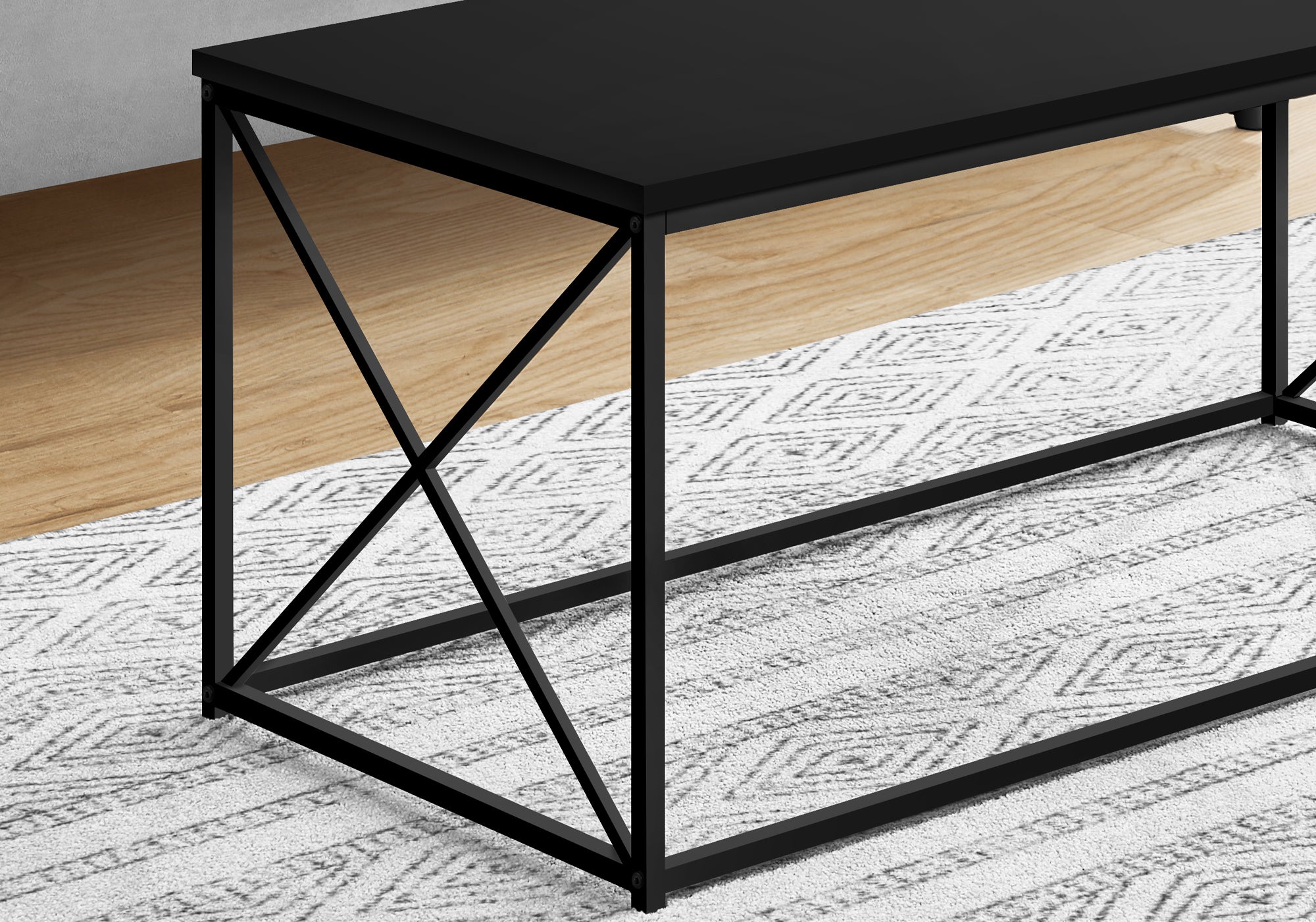 Coffee Table - 40L / Black / Black Metal