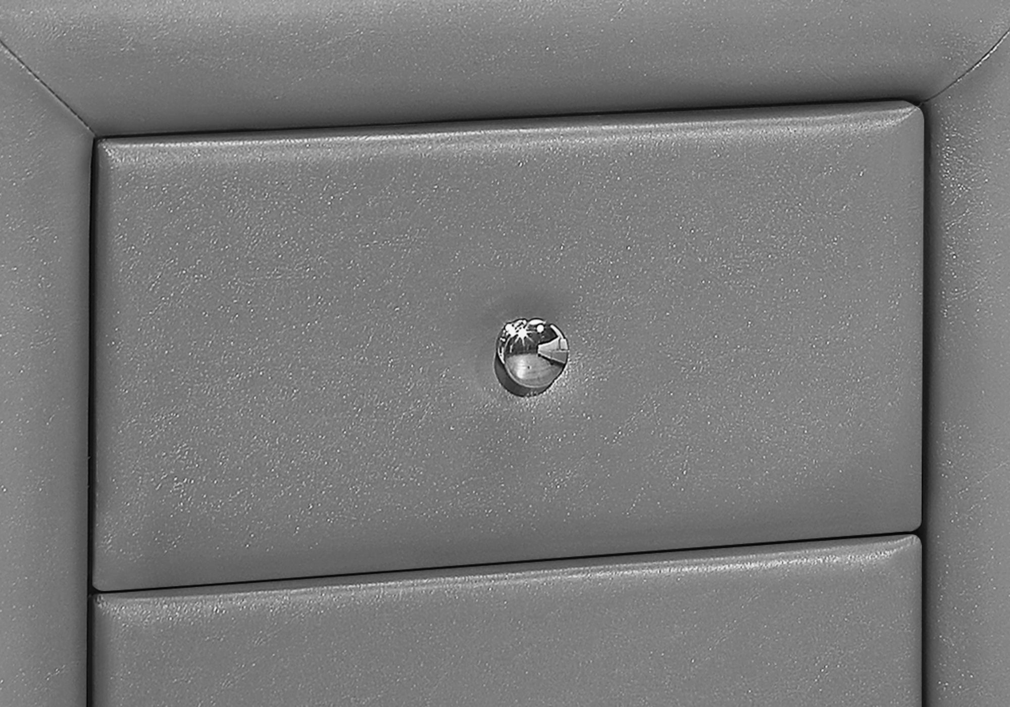 Bedroom Accent - 21H / Grey Leather-Look Night Stand