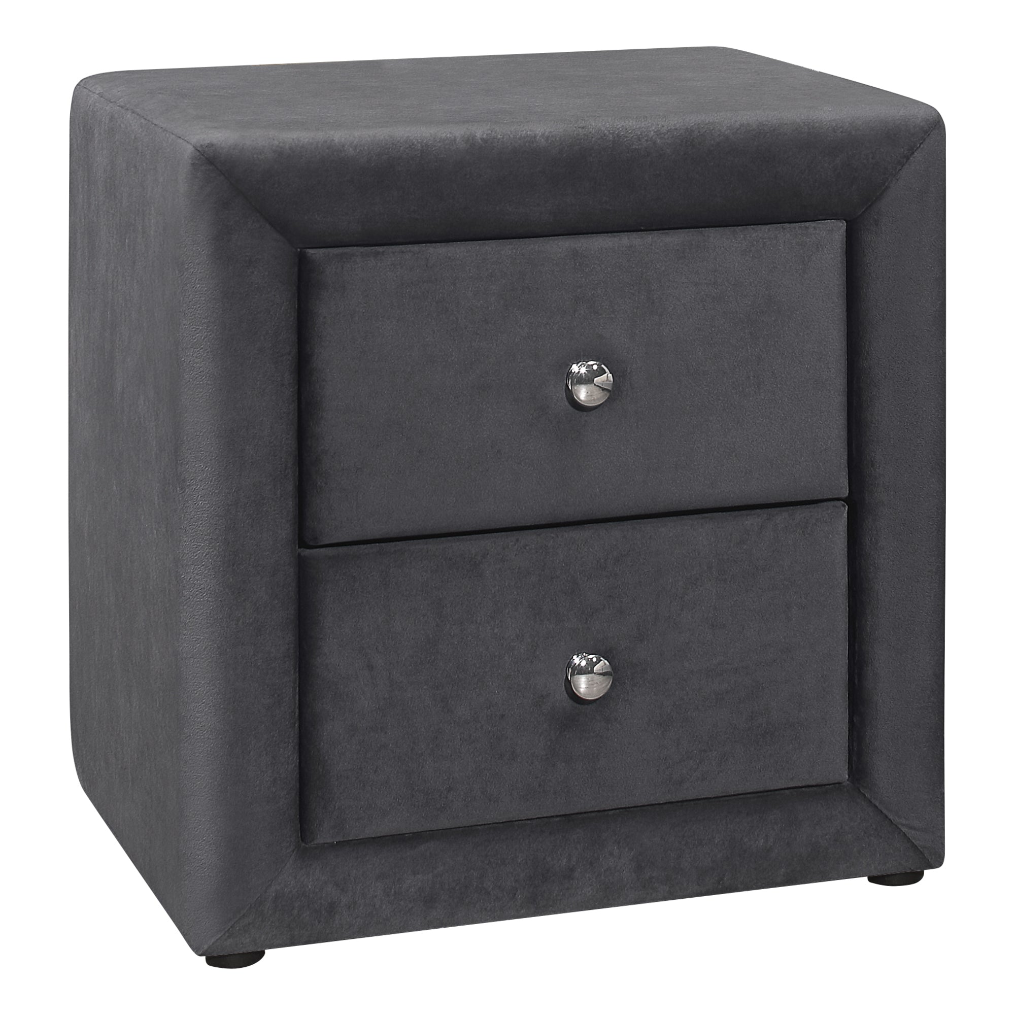 Bedroom Accent - 21H / Dark Grey Velvet Night Stand