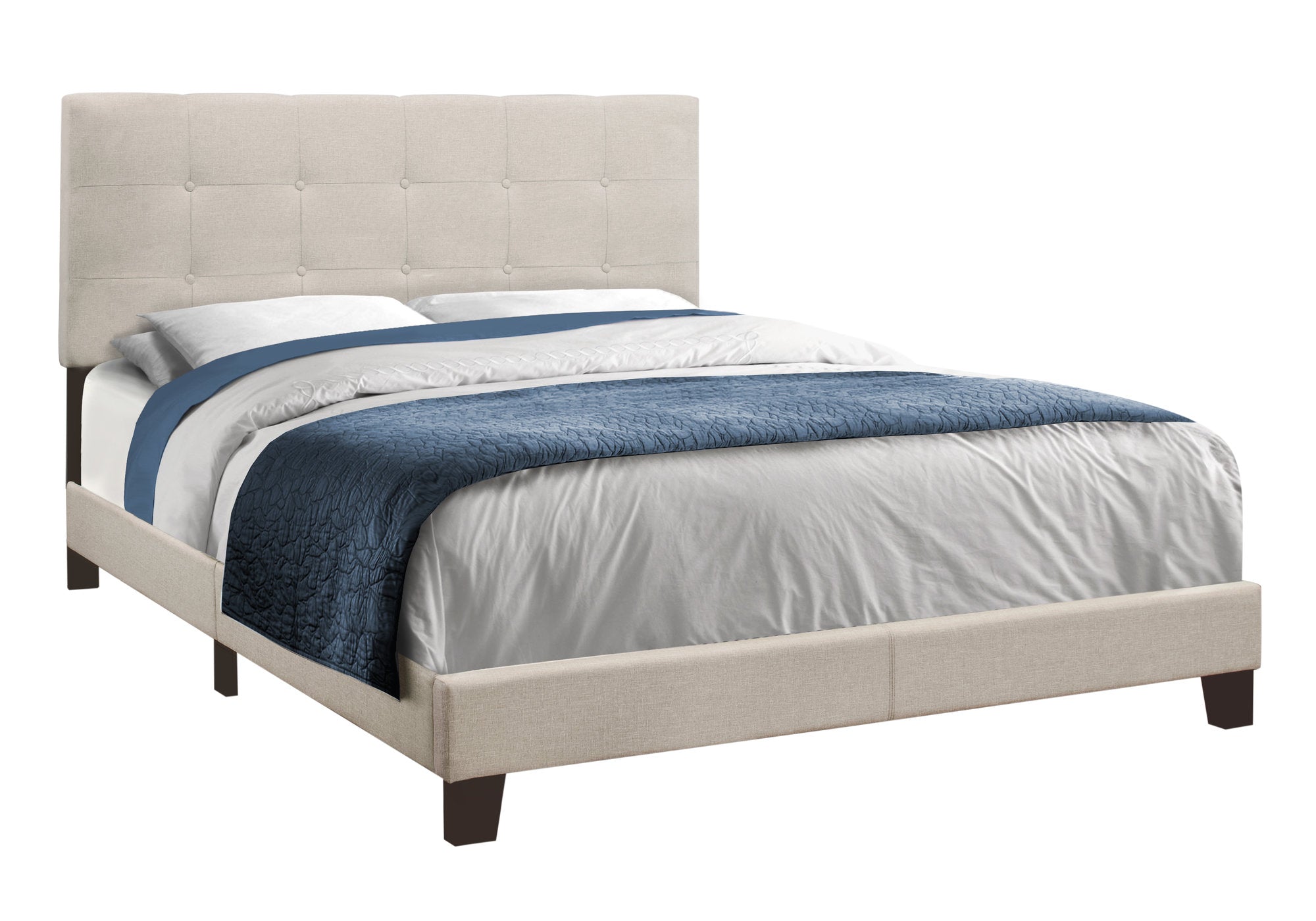 Bed - Queen Size / Beige Linen