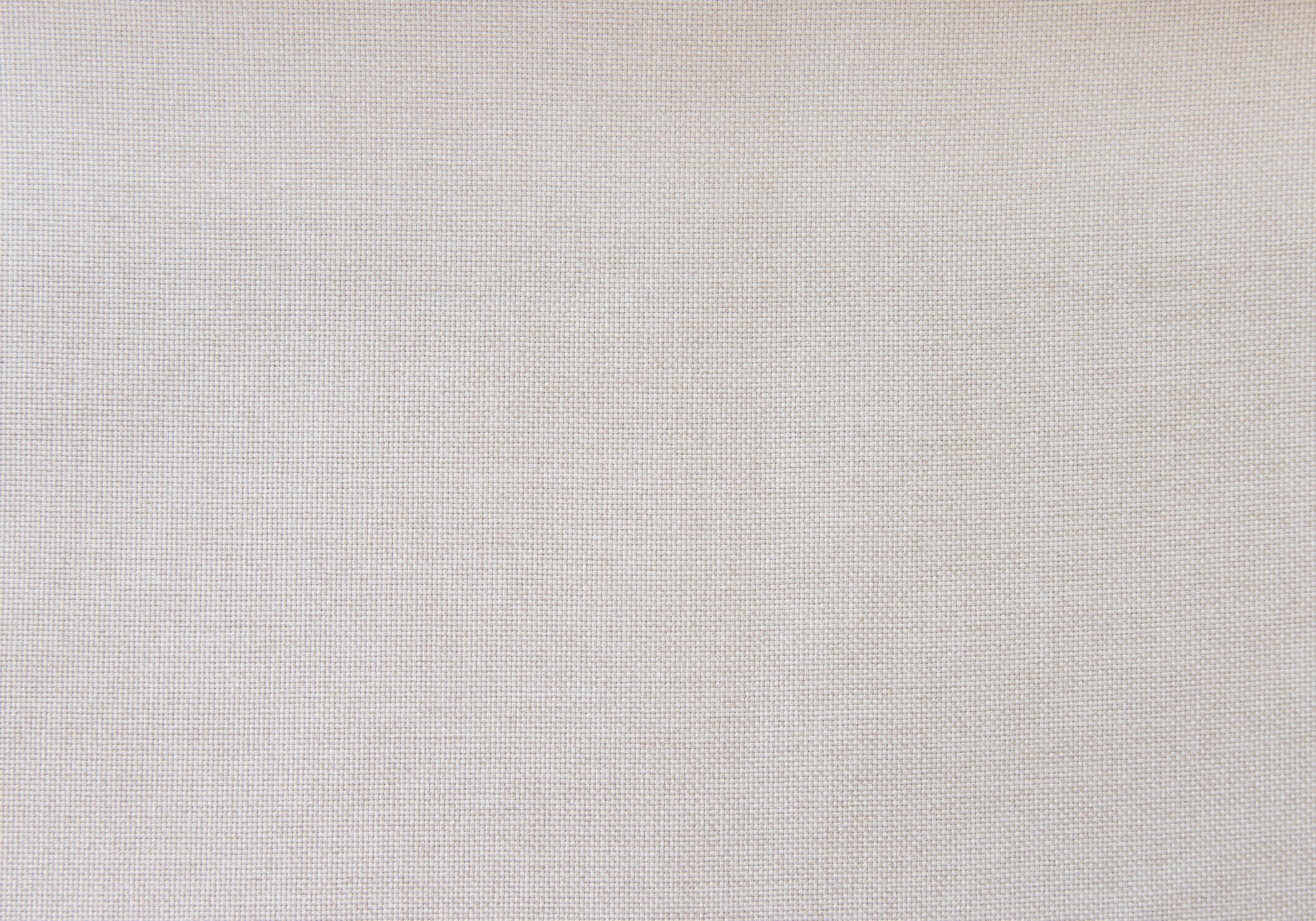 Bed - Twin Size / Beige Linen With Brown Wood Legs