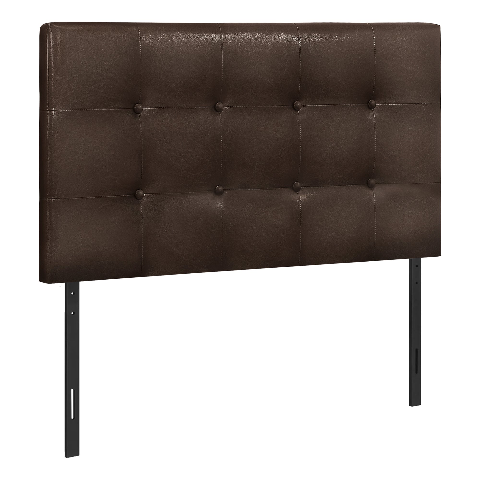Bed - Twin Size / Brown Leather-Look Headboard Only