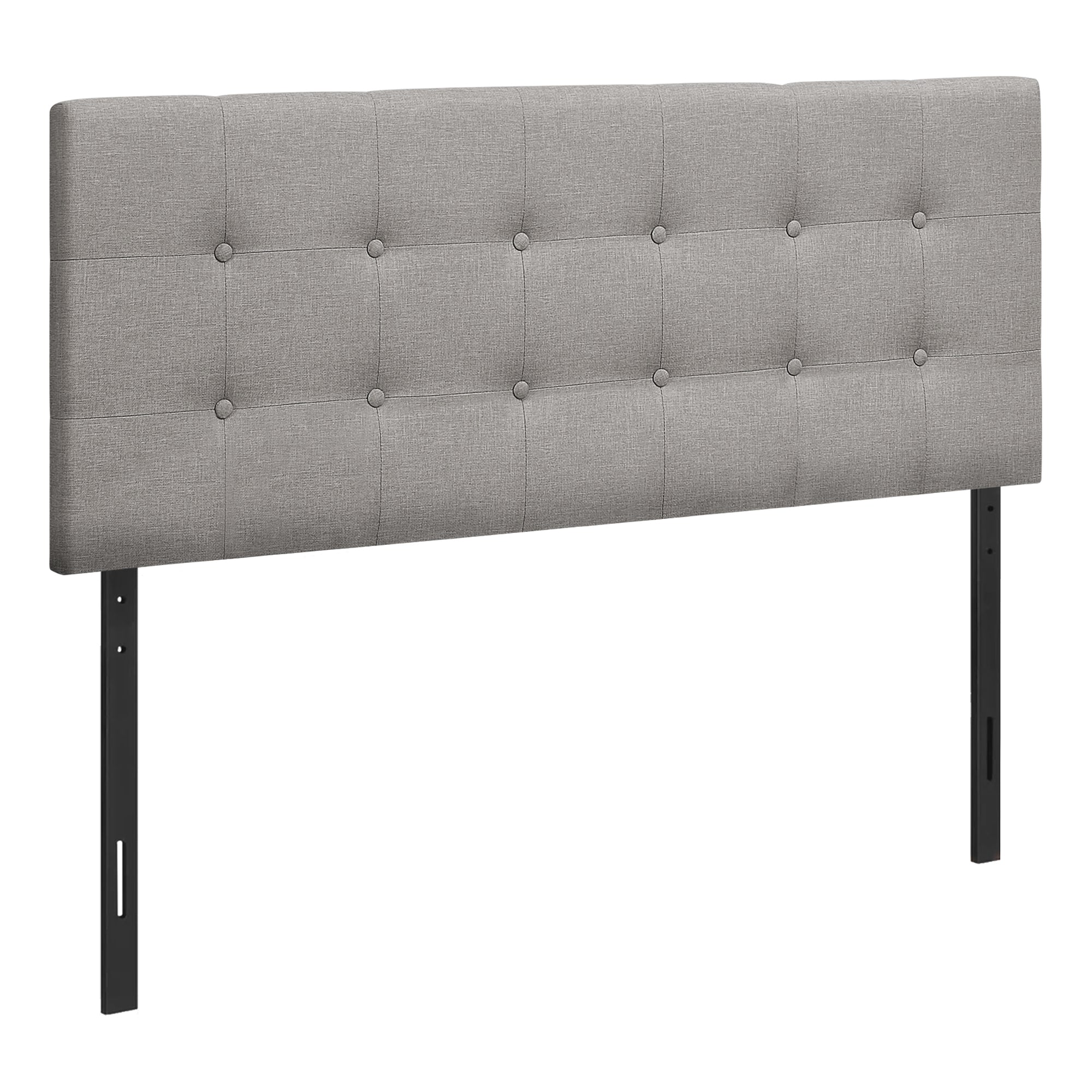 Bed - Full Size / Grey Linen Headboard Only