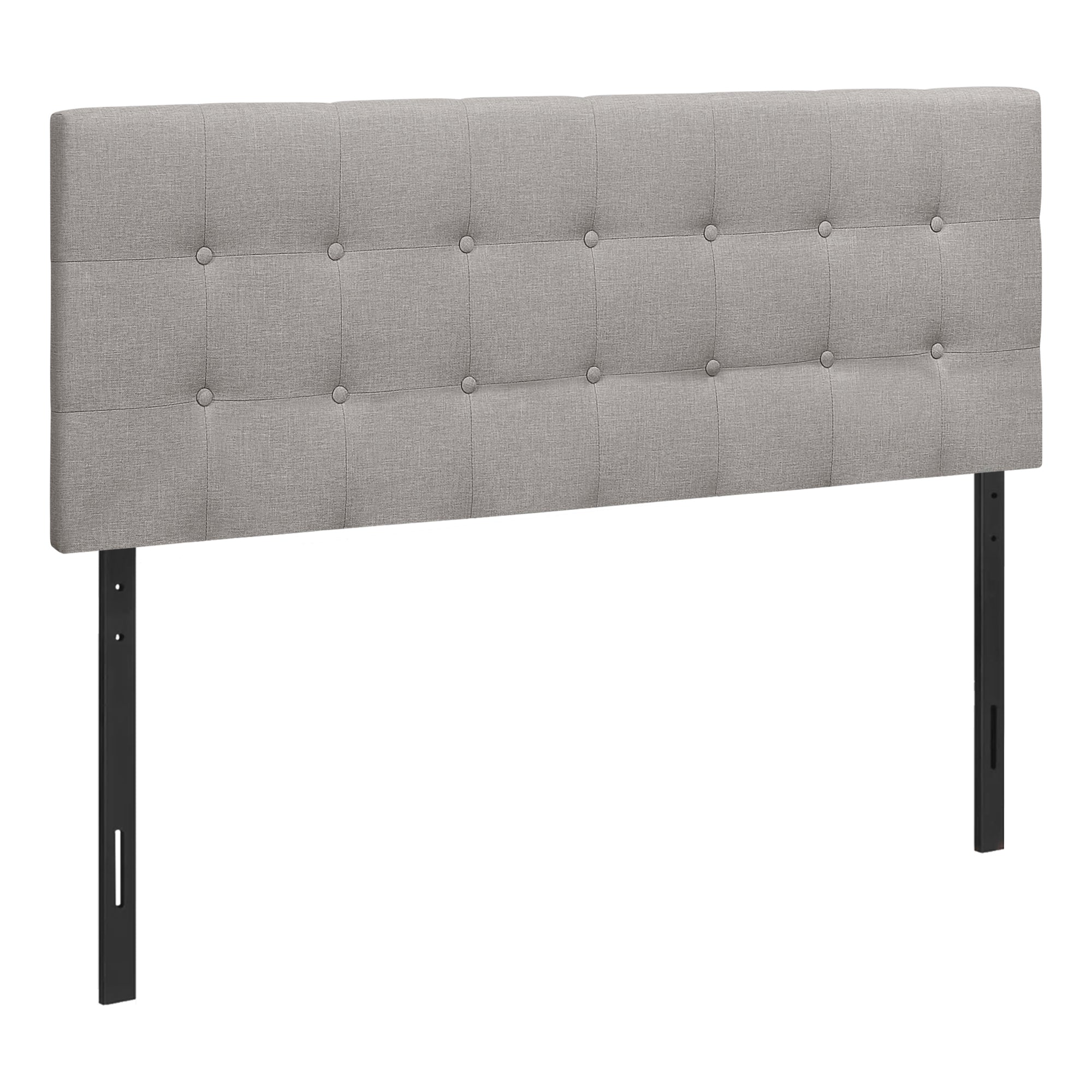Bed - Queen Size / Grey Linen Headboard Only