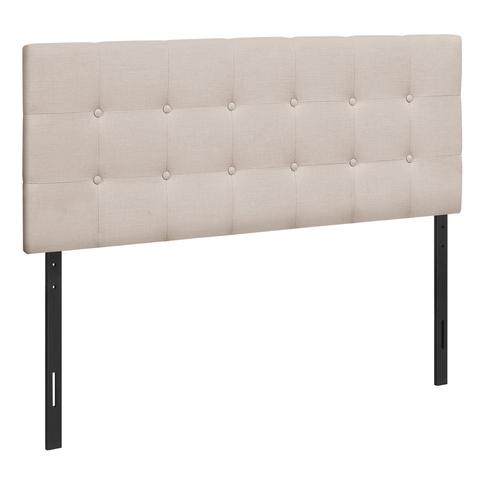 Bed - Full Size / Beige Linen Headboard Only