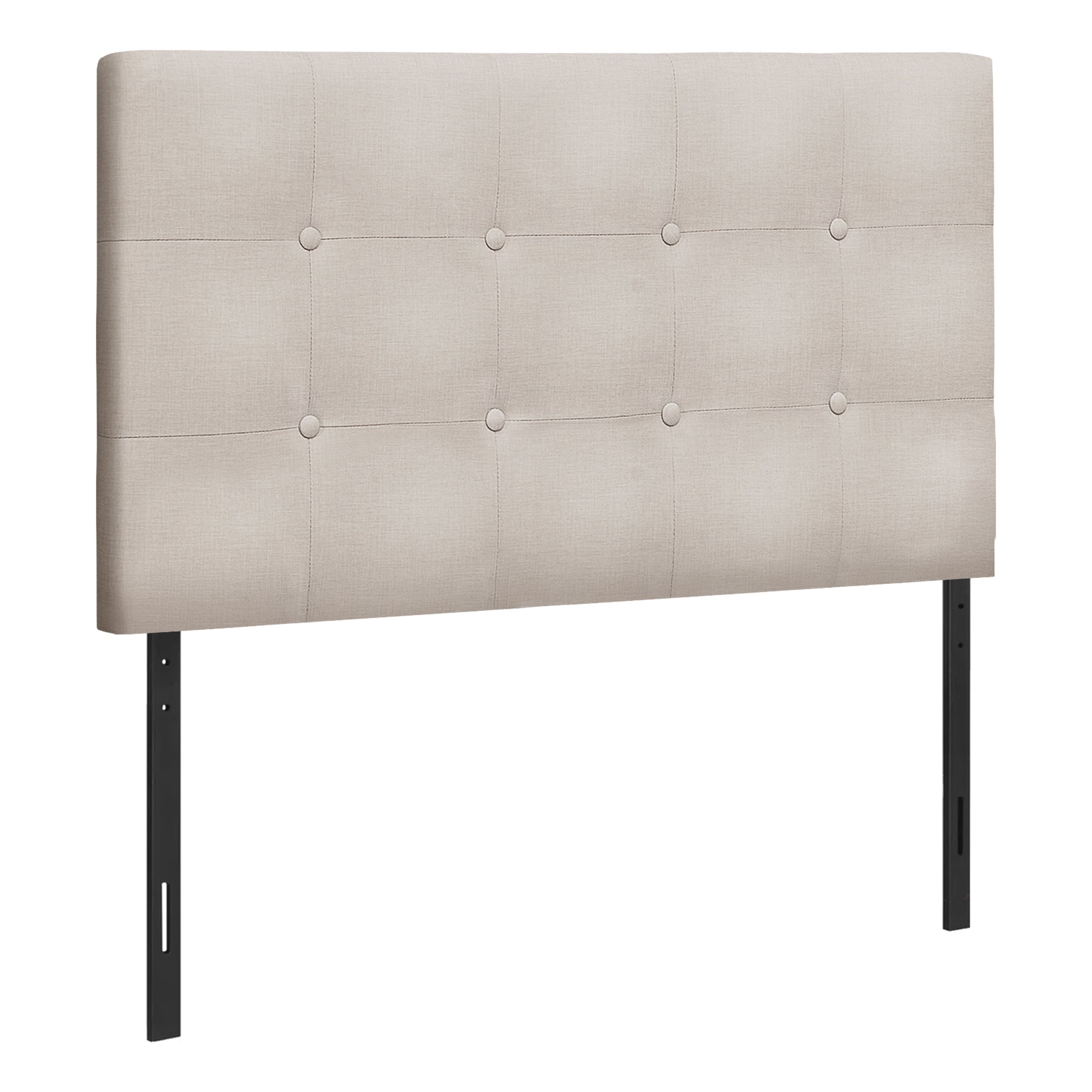 Bed - Twin Size / Beige Linen Headboard Only