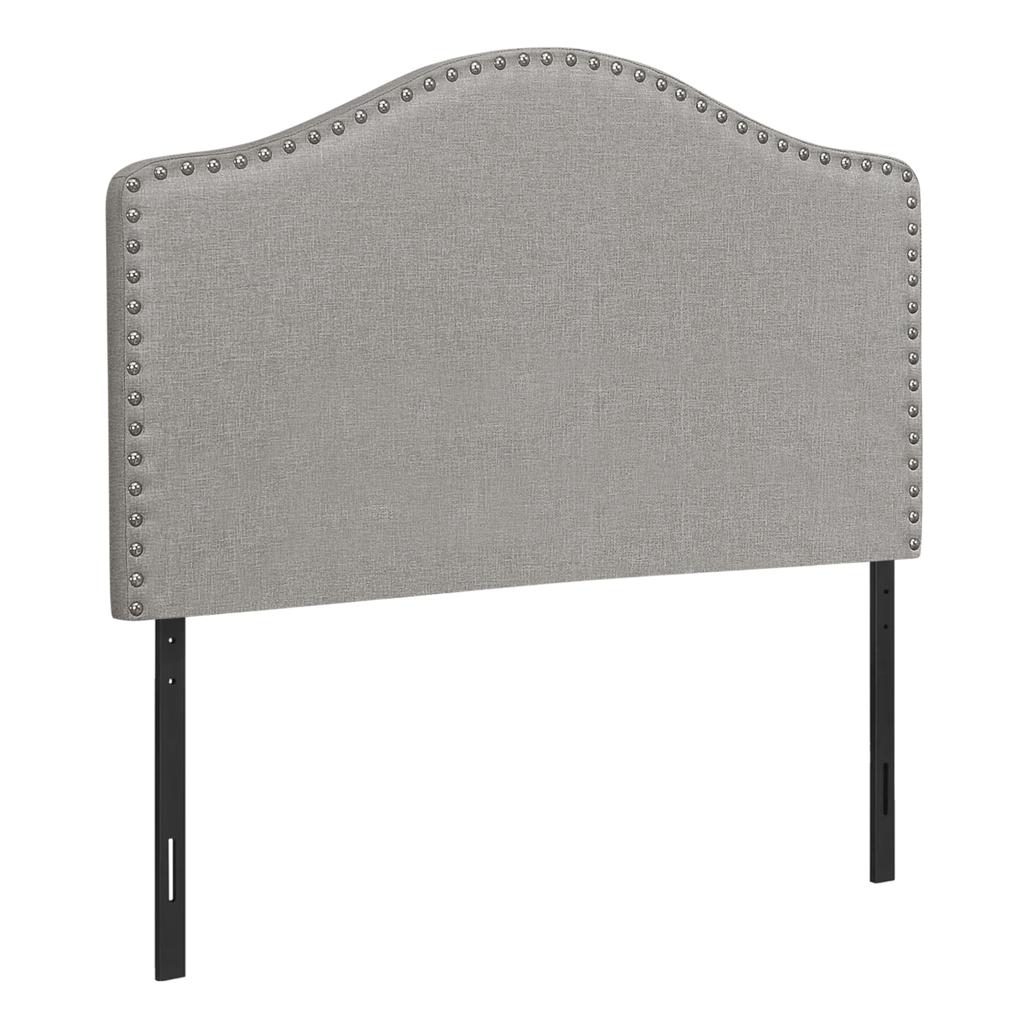 Bed - Twin Size / Grey Linen Headboard Only