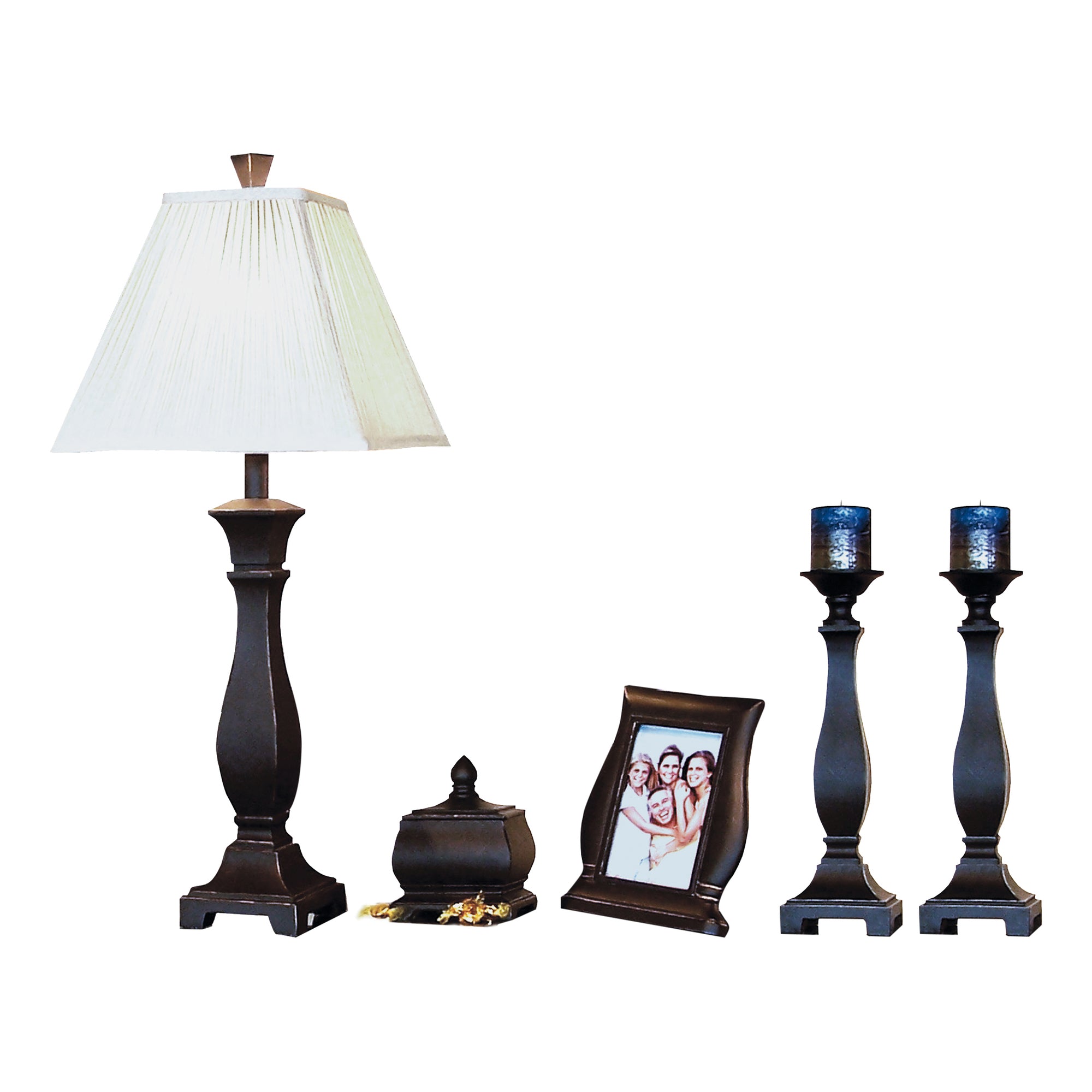 Lamp - 5Pcs Gift Box / Black Lamp-Bowl-Frame-Candlesticks