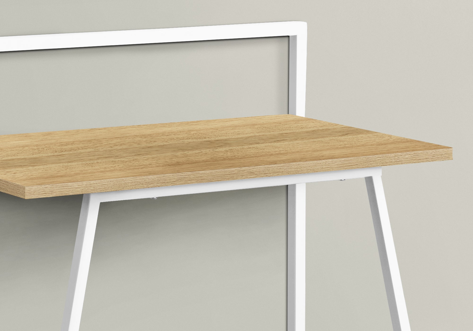 Computer Desk - 30L / Juvenile Natural / White Metal