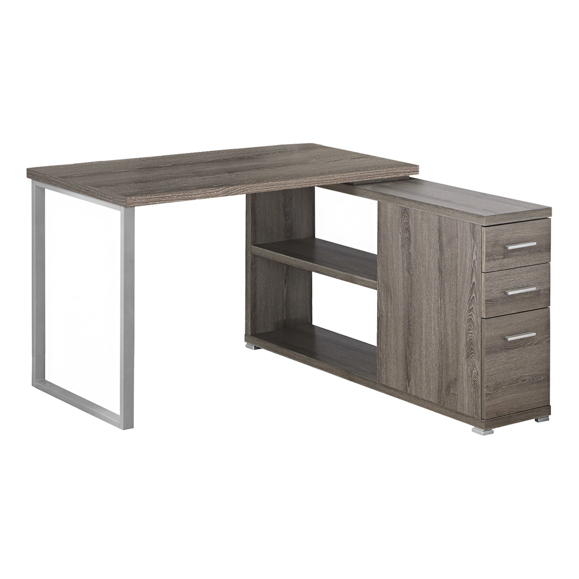 Computer Desk - Dark Taupe Left Or Right Facing Corner