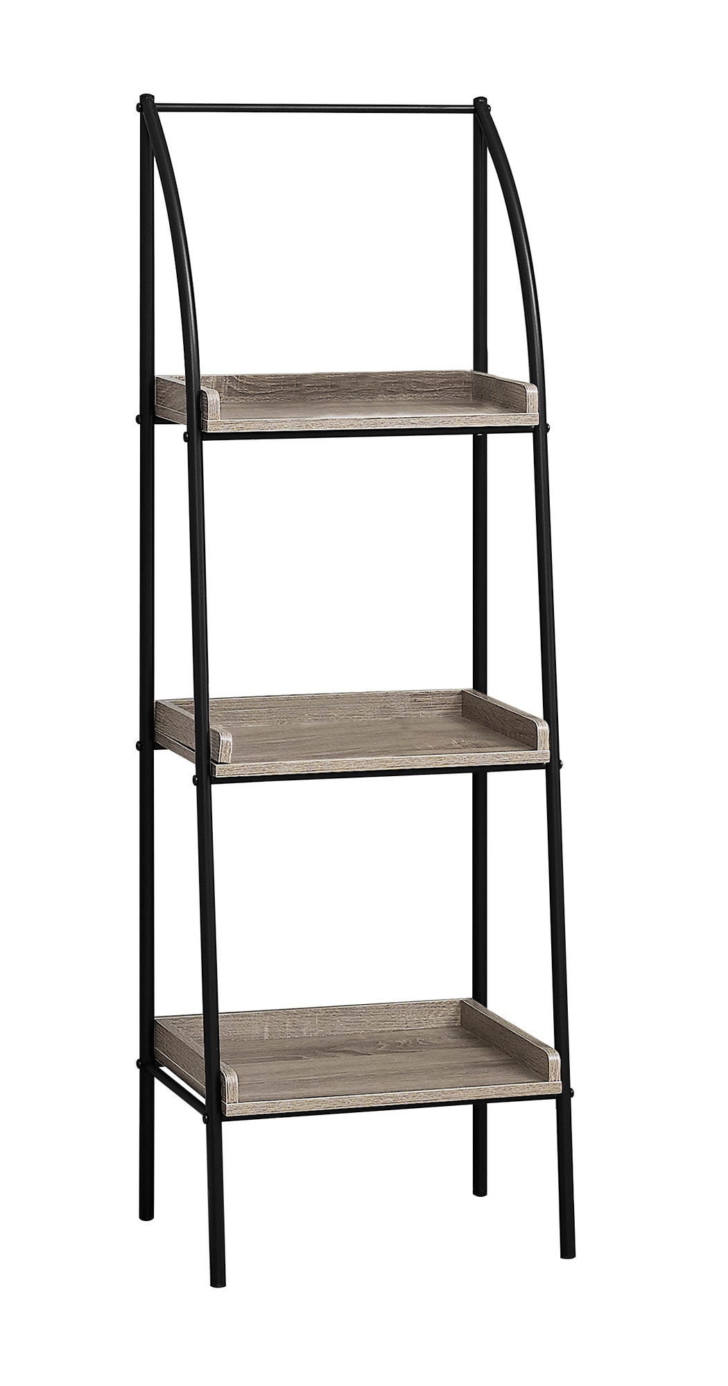 Bookcase - 48H / Dark Taupe / Black Metal