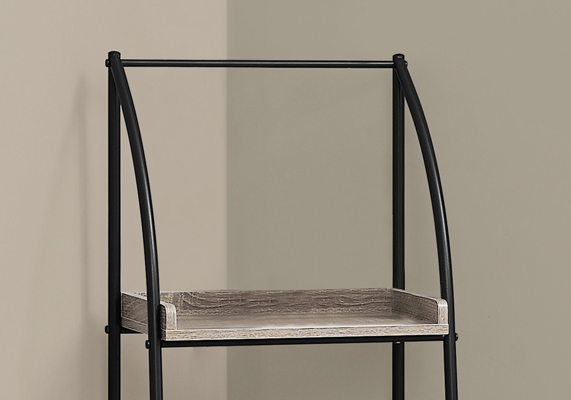 Bookcase - 48H / Dark Taupe / Black Metal