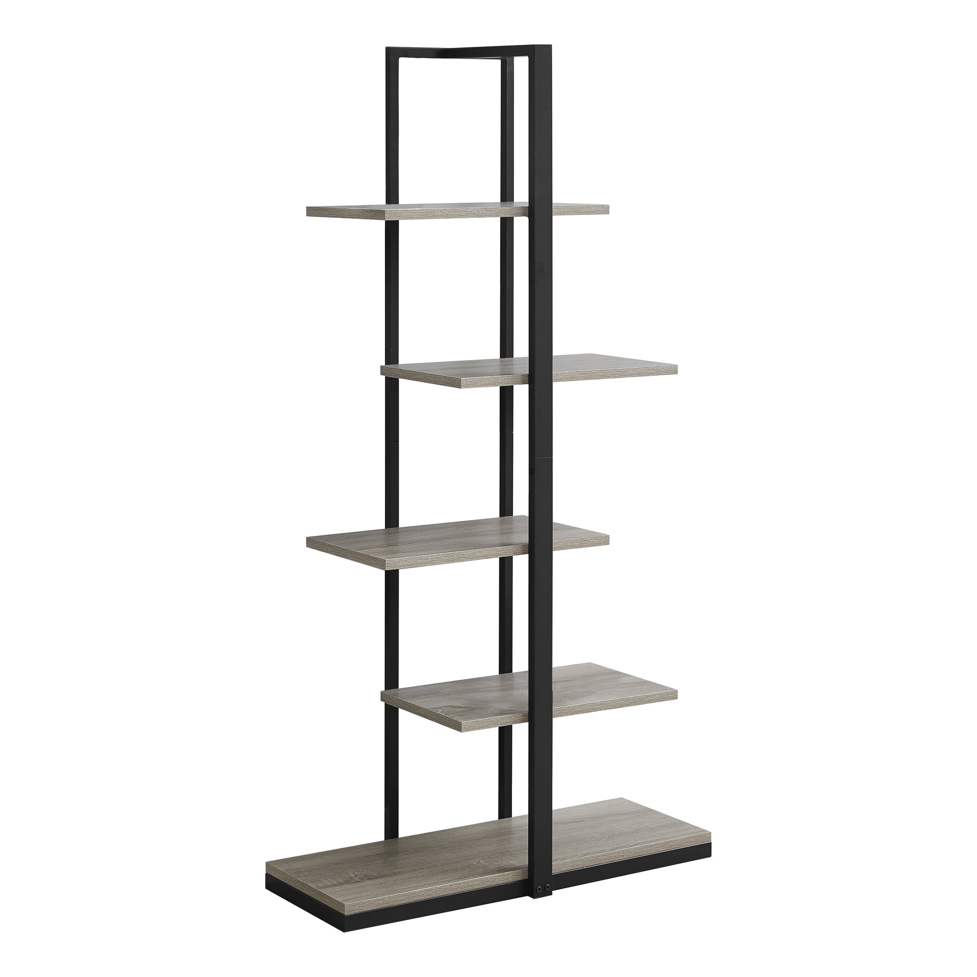 Bookcase - 60H / Dark Taupe / Black Metal