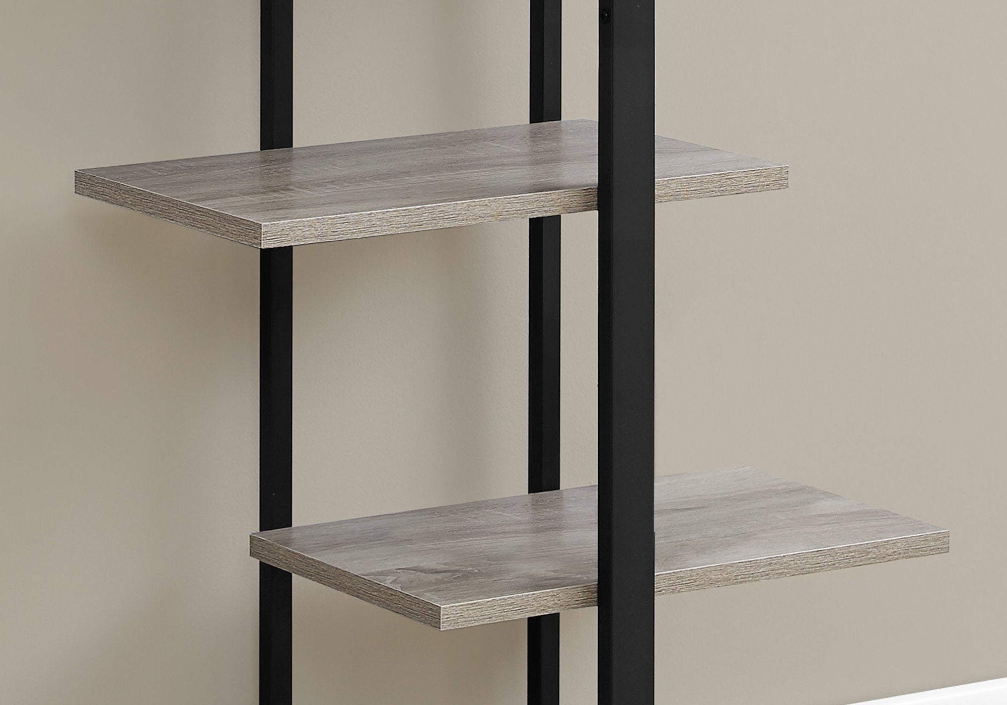 Bookcase - 60H / Dark Taupe / Black Metal