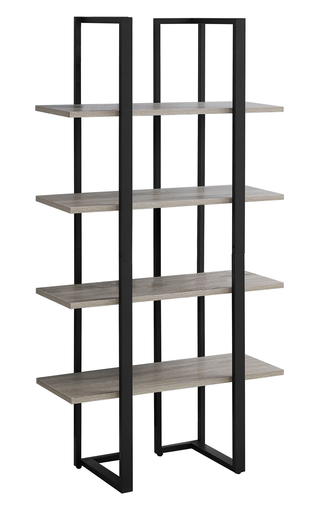 Bookcase - 60H / Dark Taupe / Black Metal