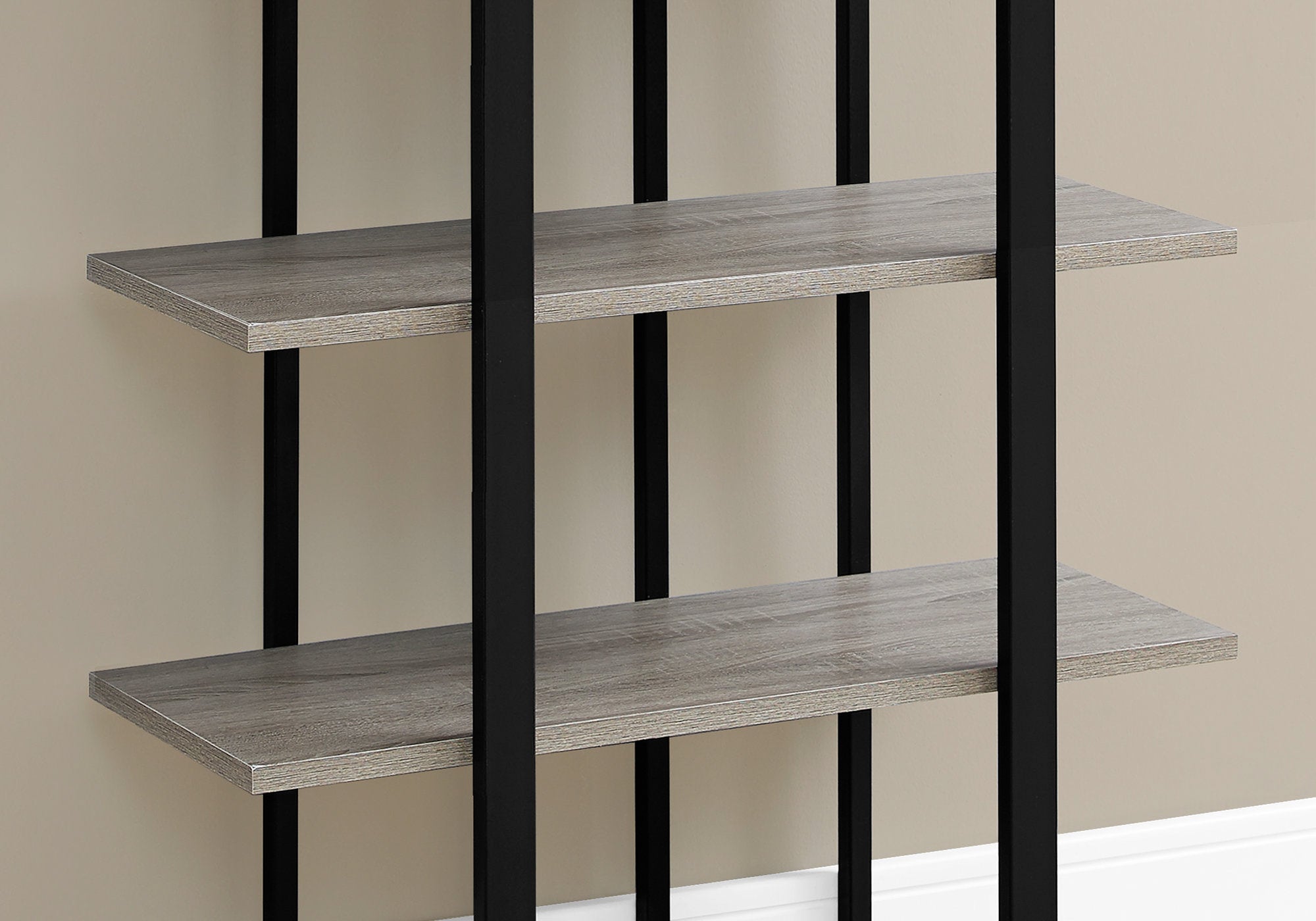 Bookcase - 60H / Dark Taupe / Black Metal