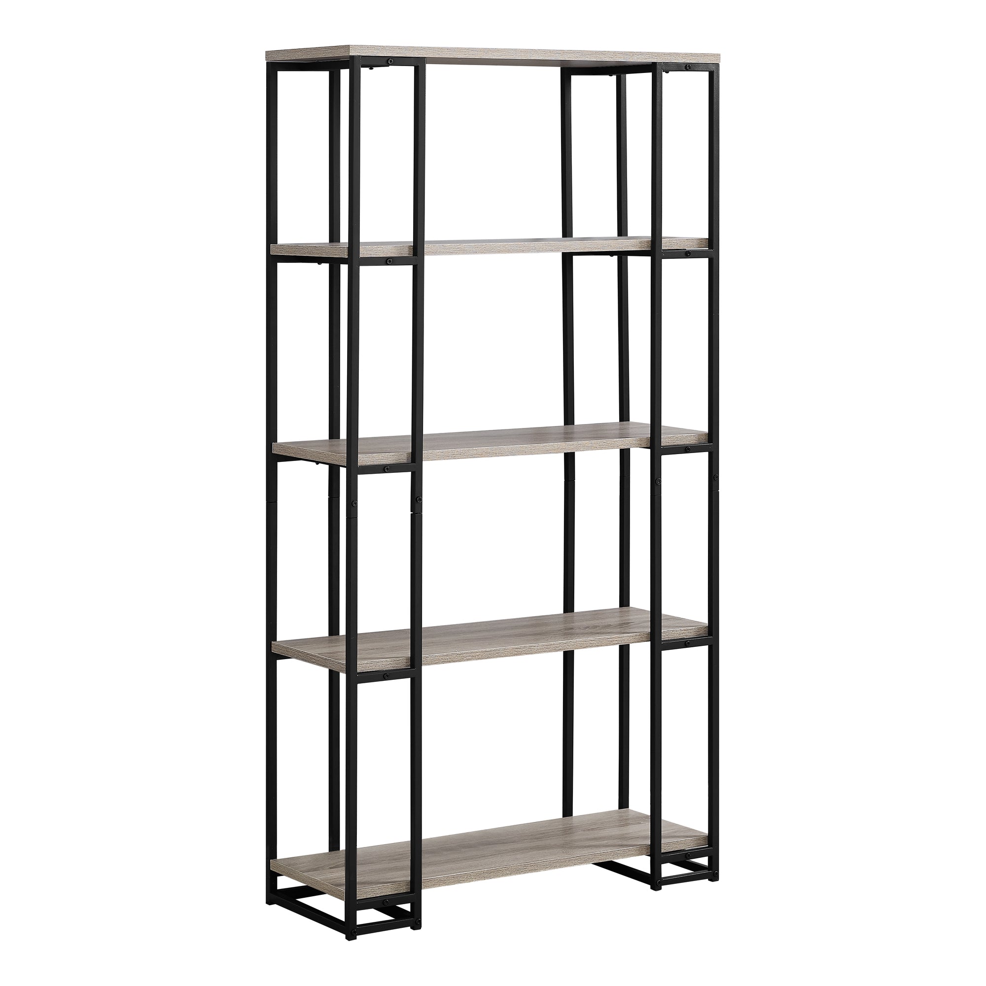 Bookcase - 60H / Dark Taupe / Black Metal