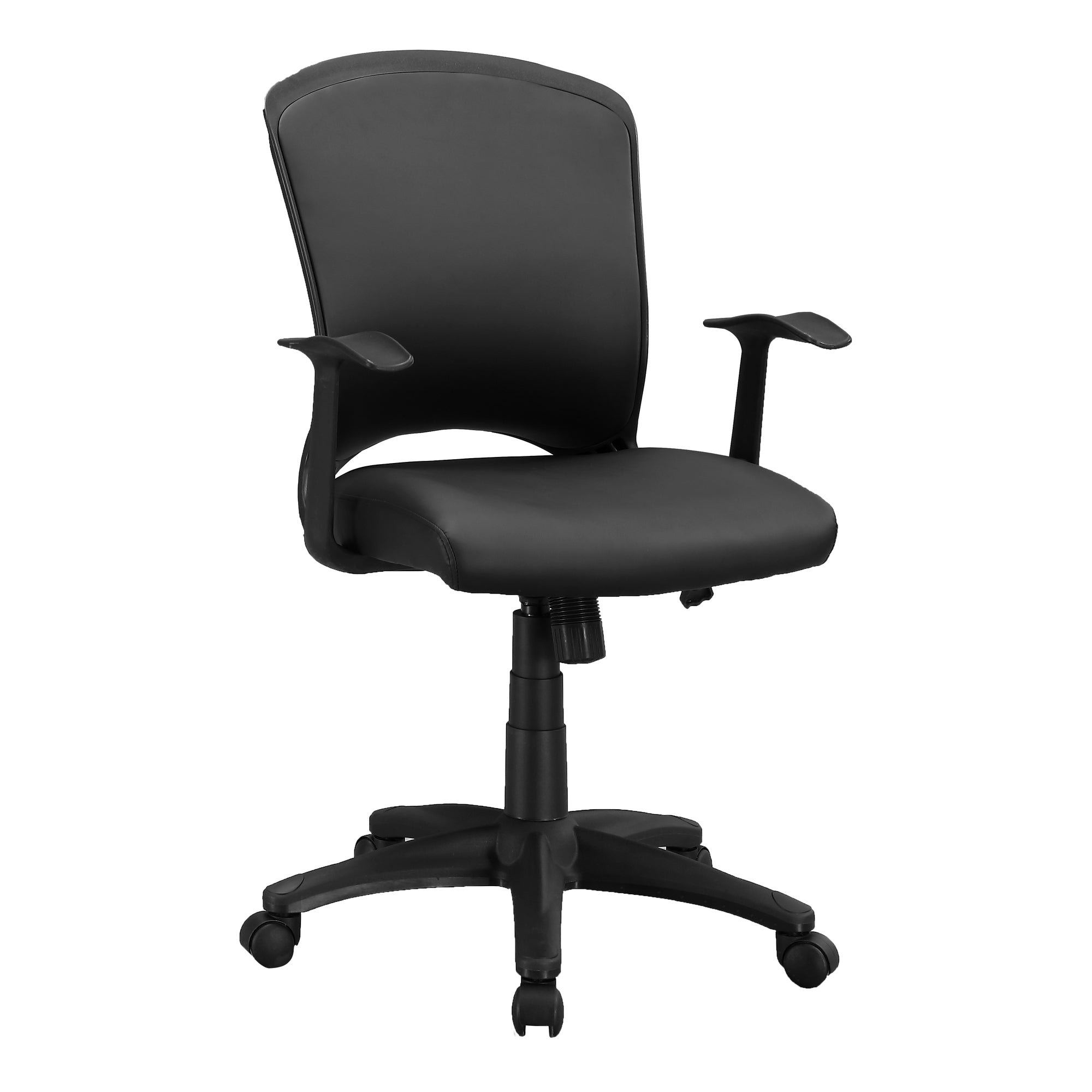 Office Chair - Black Leather-Look / Multi Position