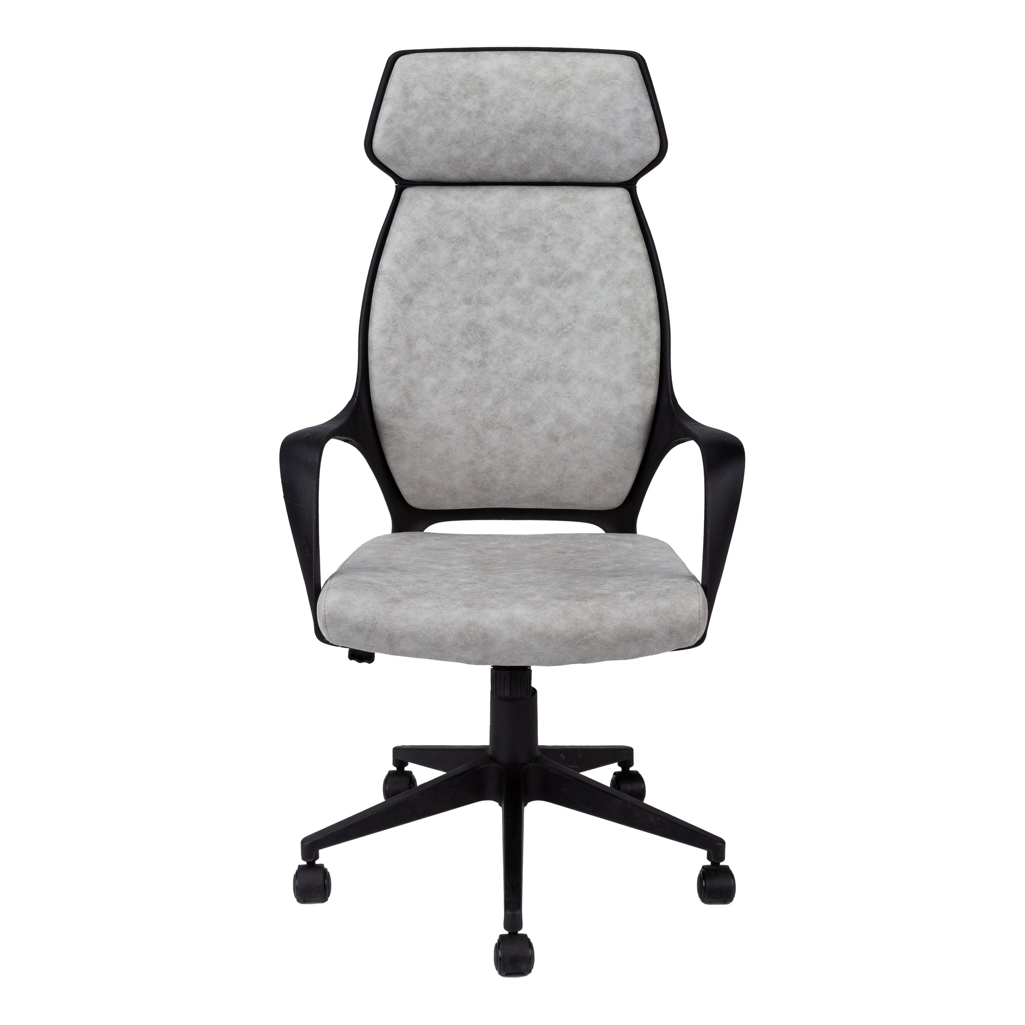Office Chair - Grey Microfiber / High Back Executive