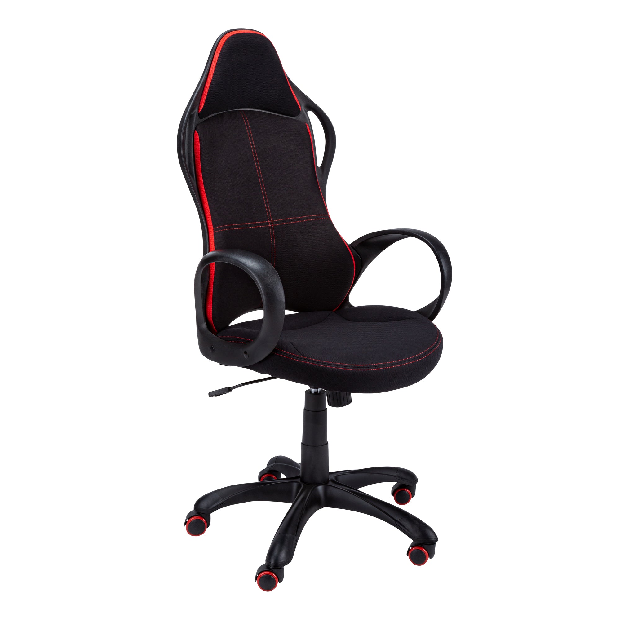 Office Chair - Black / Red Fabric / Multi Position