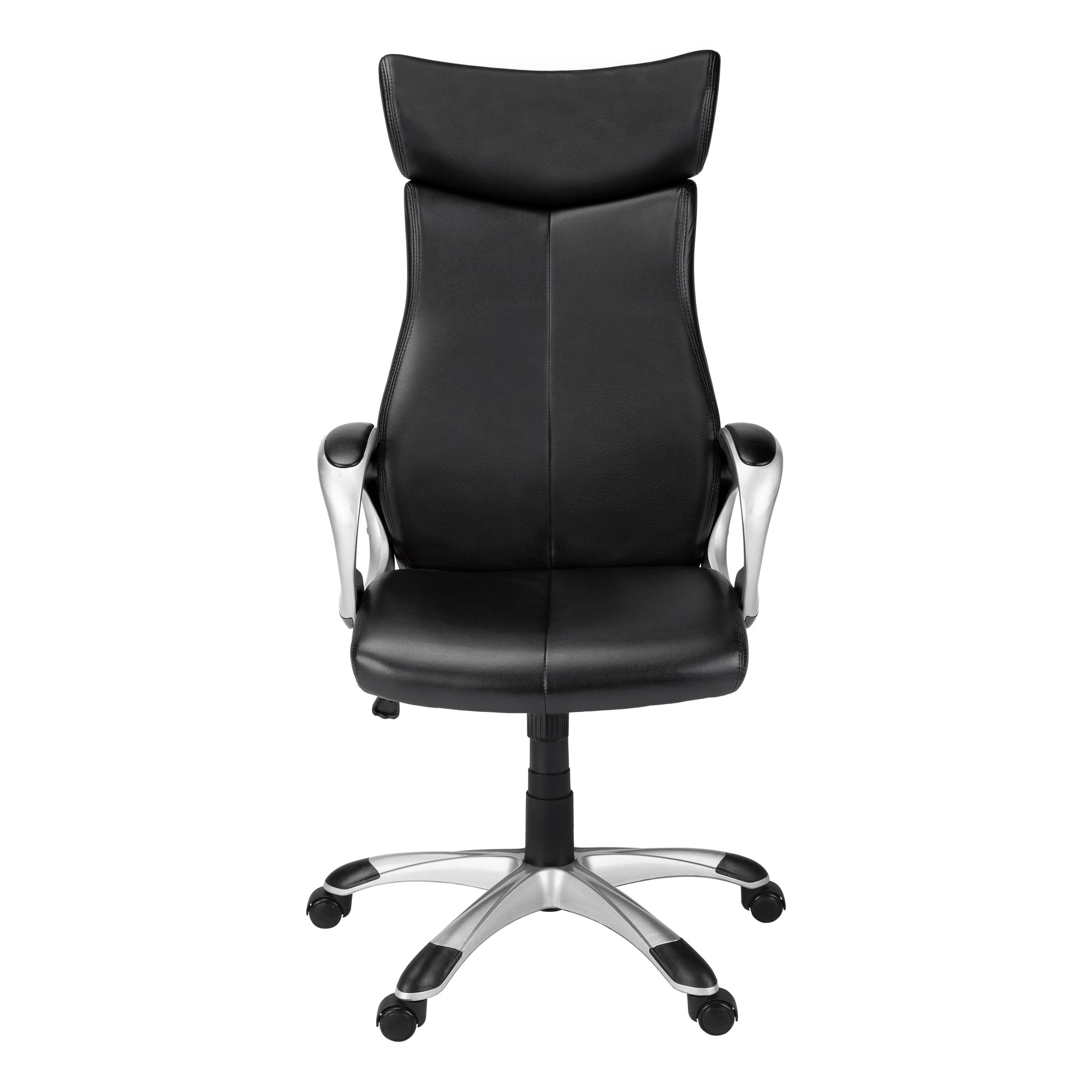 Office Chair - Black Leather-Look / High Back Executive