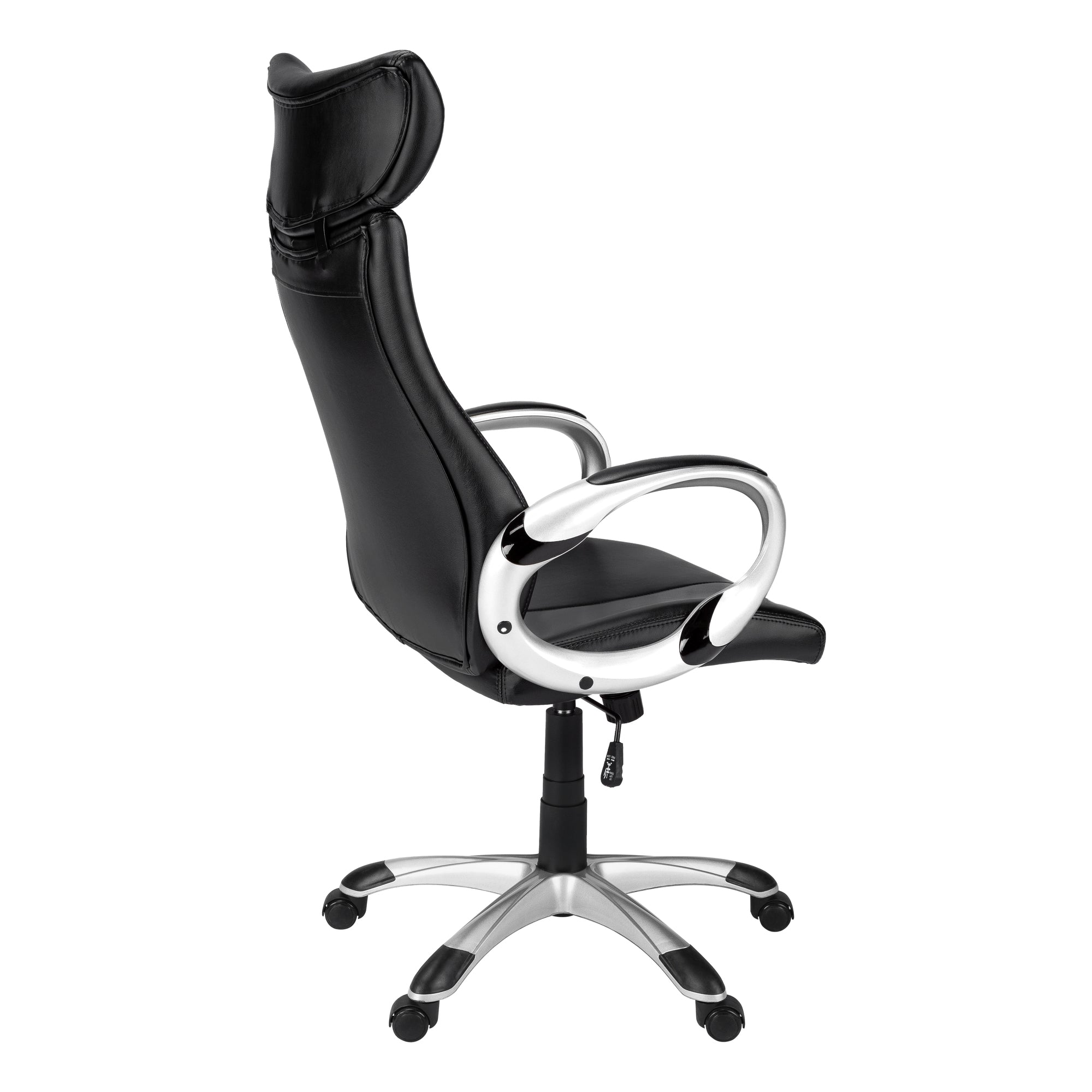 Office Chair - Black Leather-Look / High Back Executive