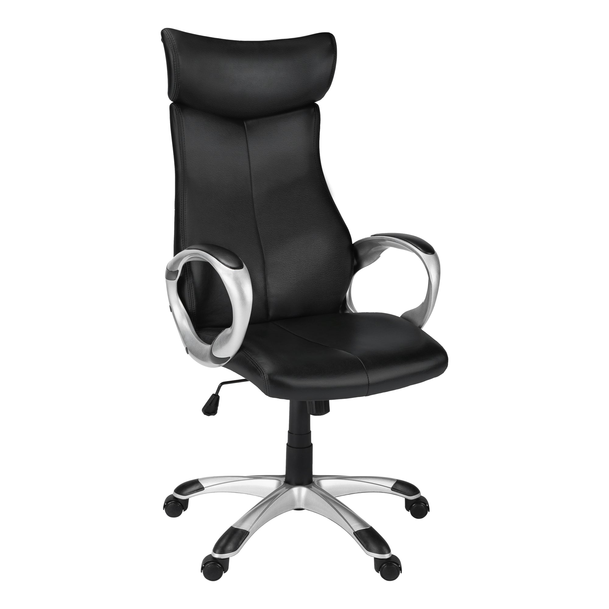 Office Chair - Black Leather-Look / High Back Executive