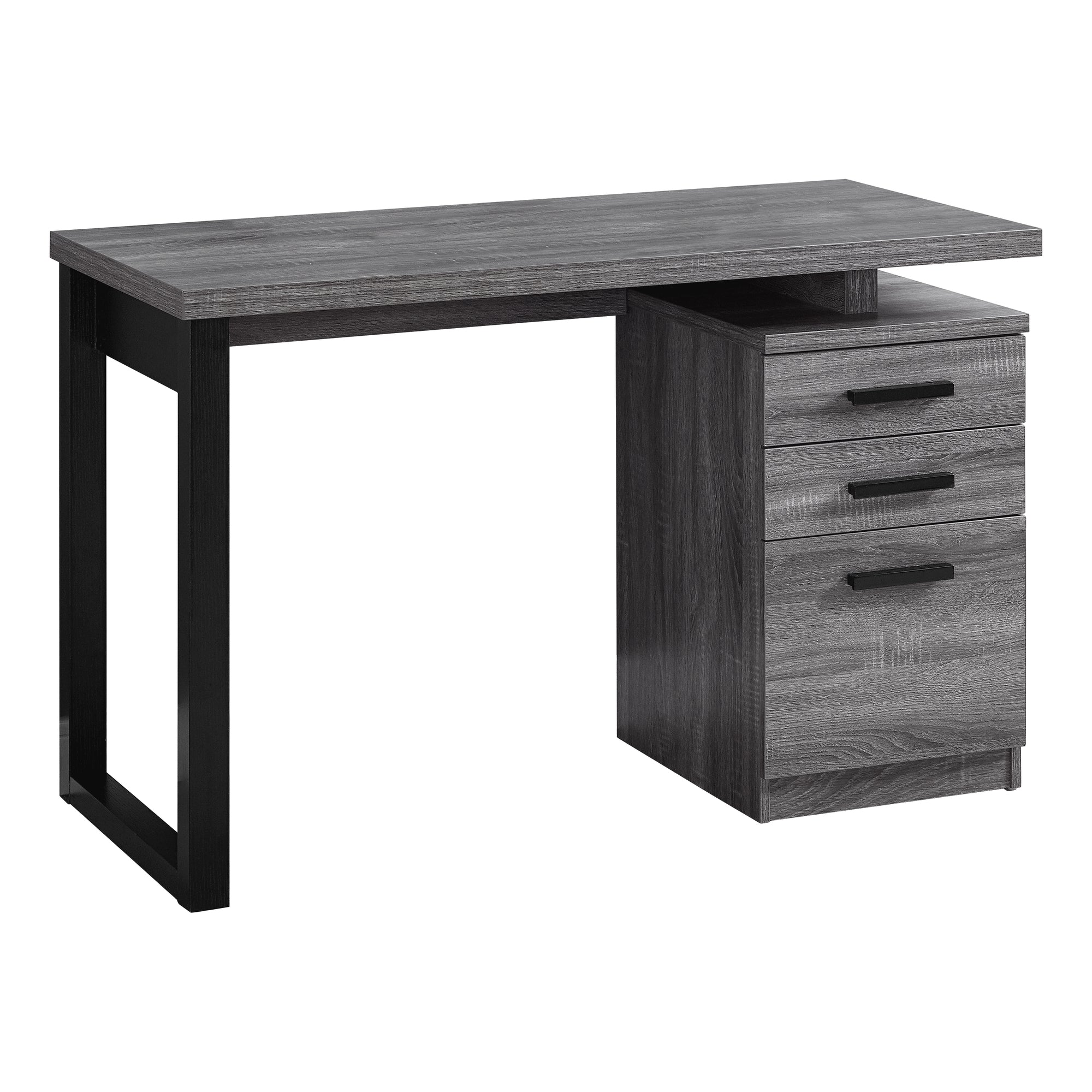Computer Desk - 48L / Grey-Black Left Or Right Facing